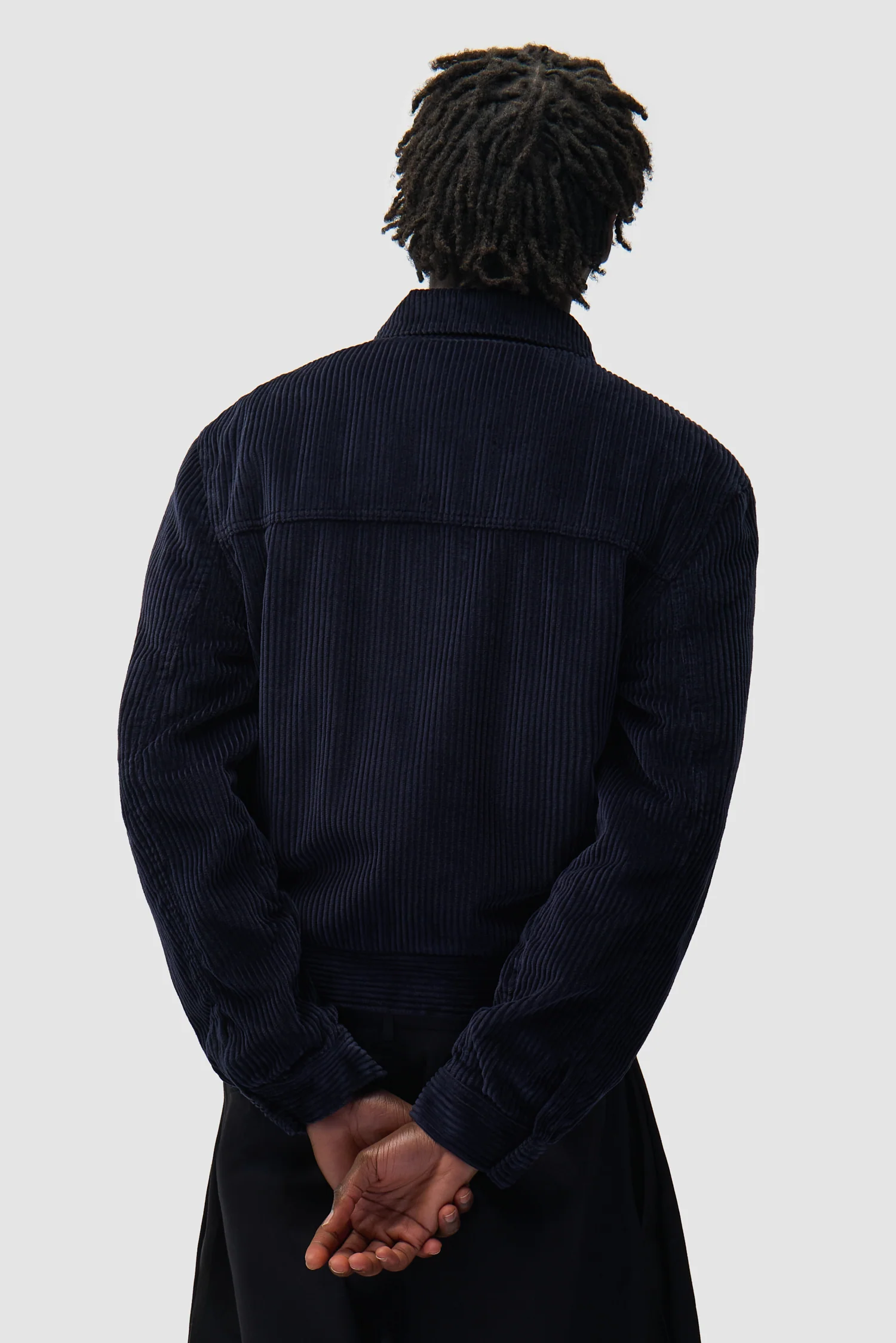 Veste en velours côtelé - Bleu marine - Image 3