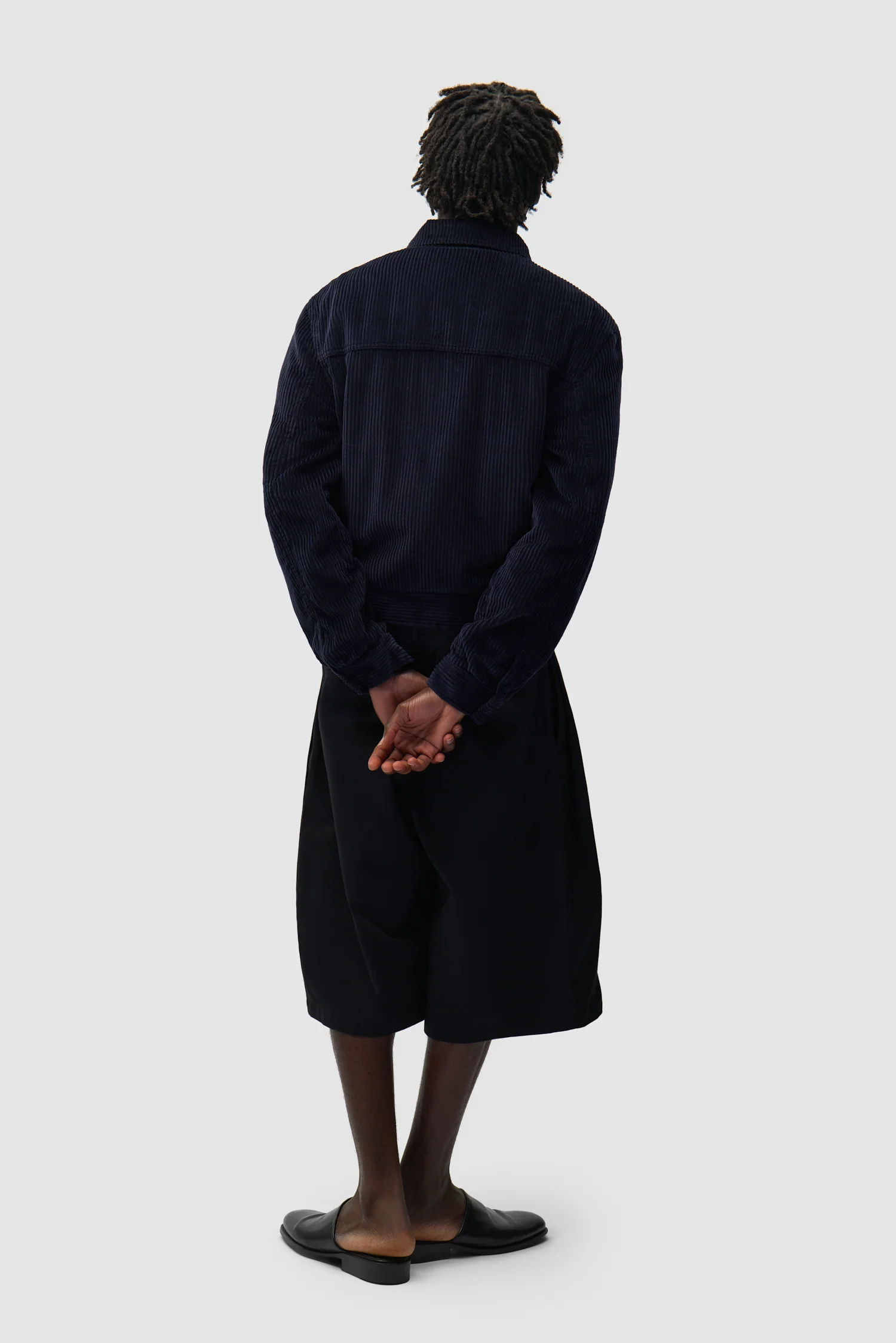 Veste en velours côtelé - Bleu marine - Image 6