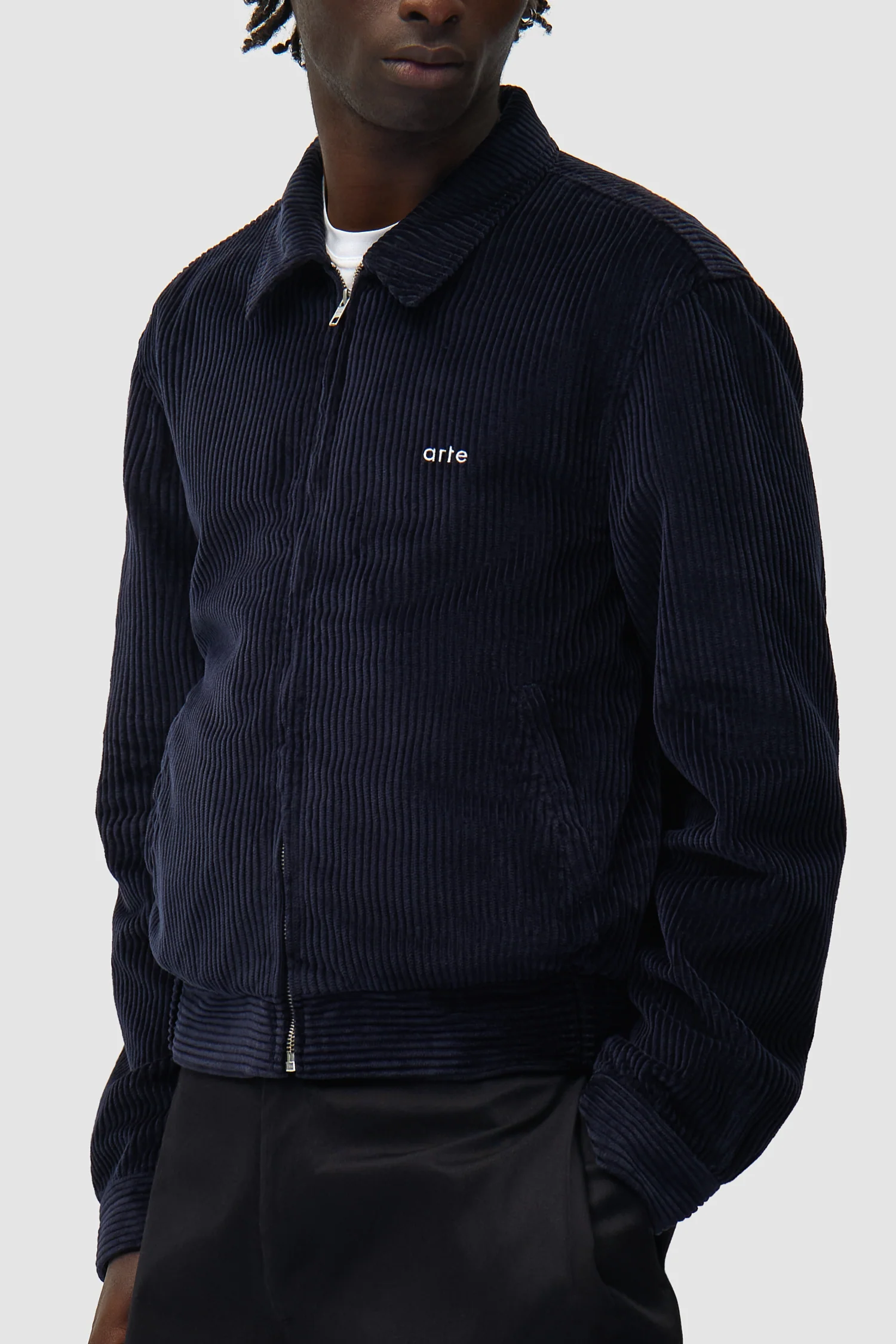Veste en velours côtelé - Bleu marine - Image 7