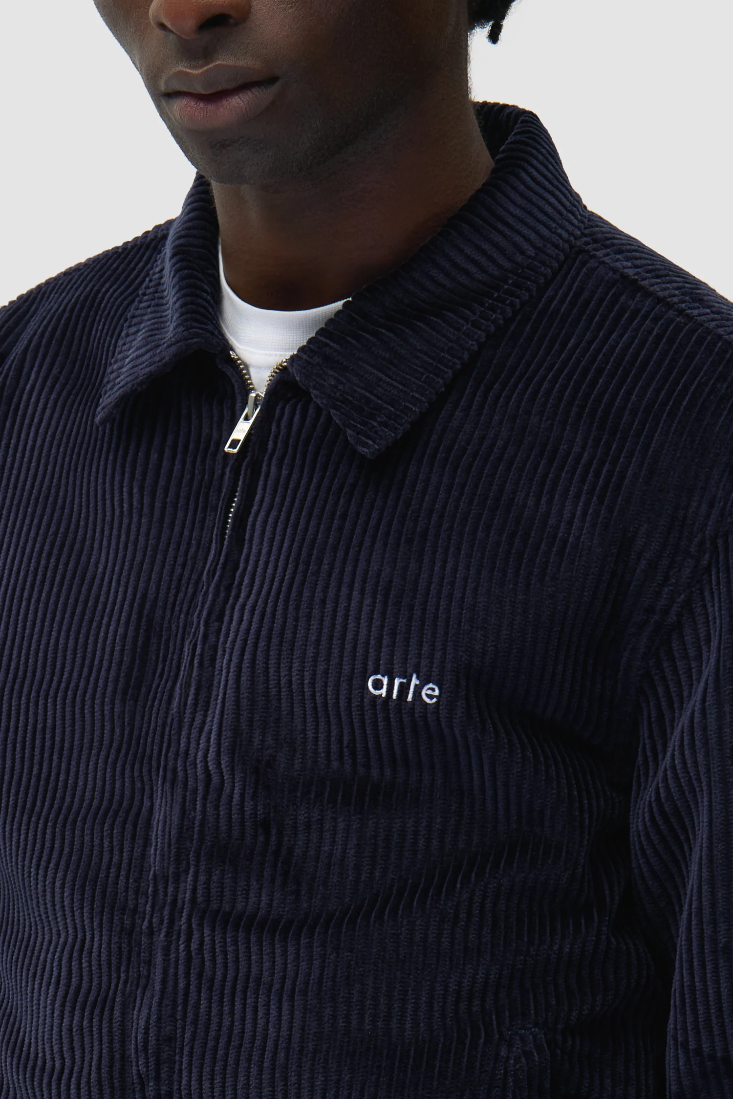 Veste en velours côtelé - Bleu marine - Image 8