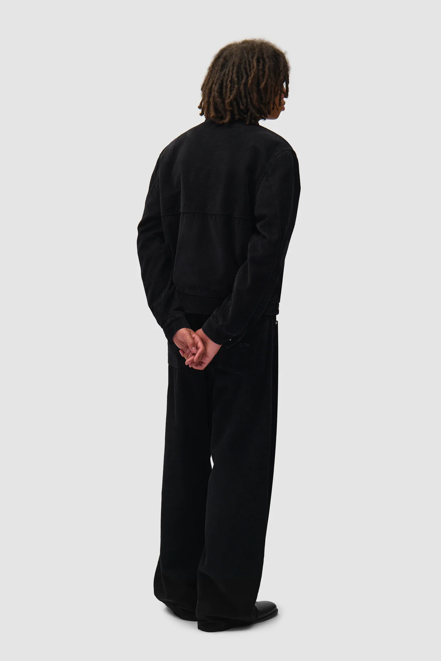 Pantalon en velours côtelé - Noir - Image 7
