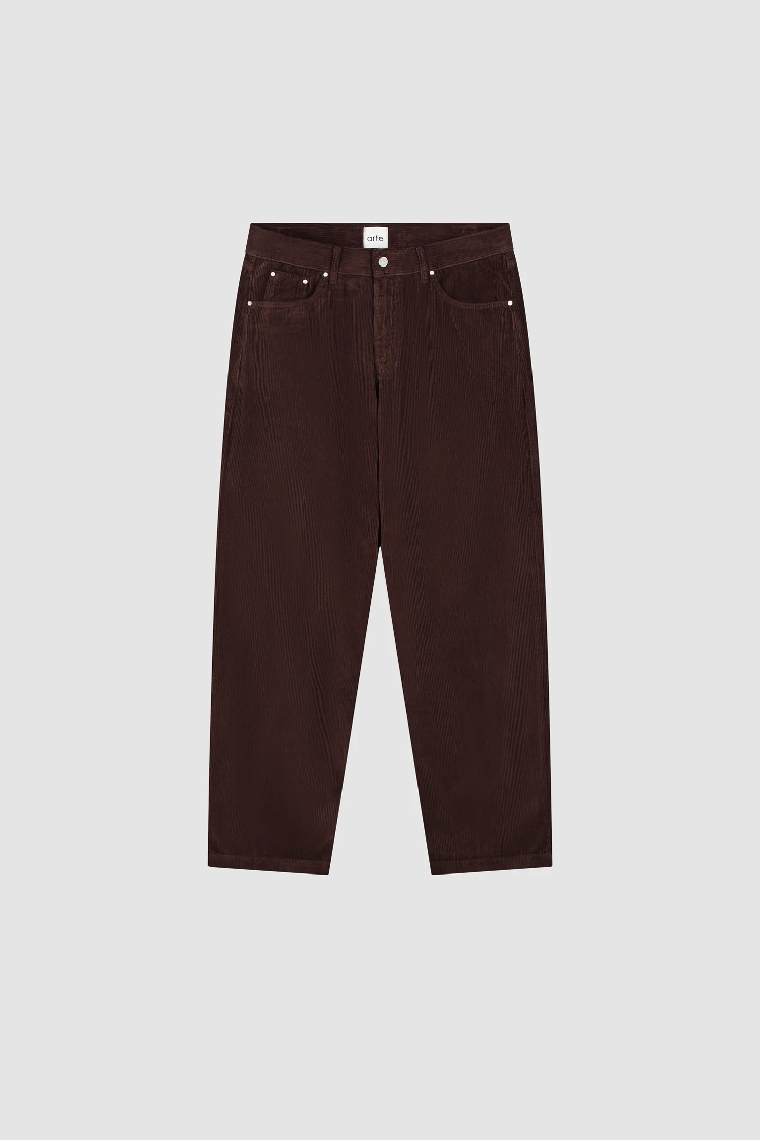 Pantalon en velours côtelé - Marron - Image 9
