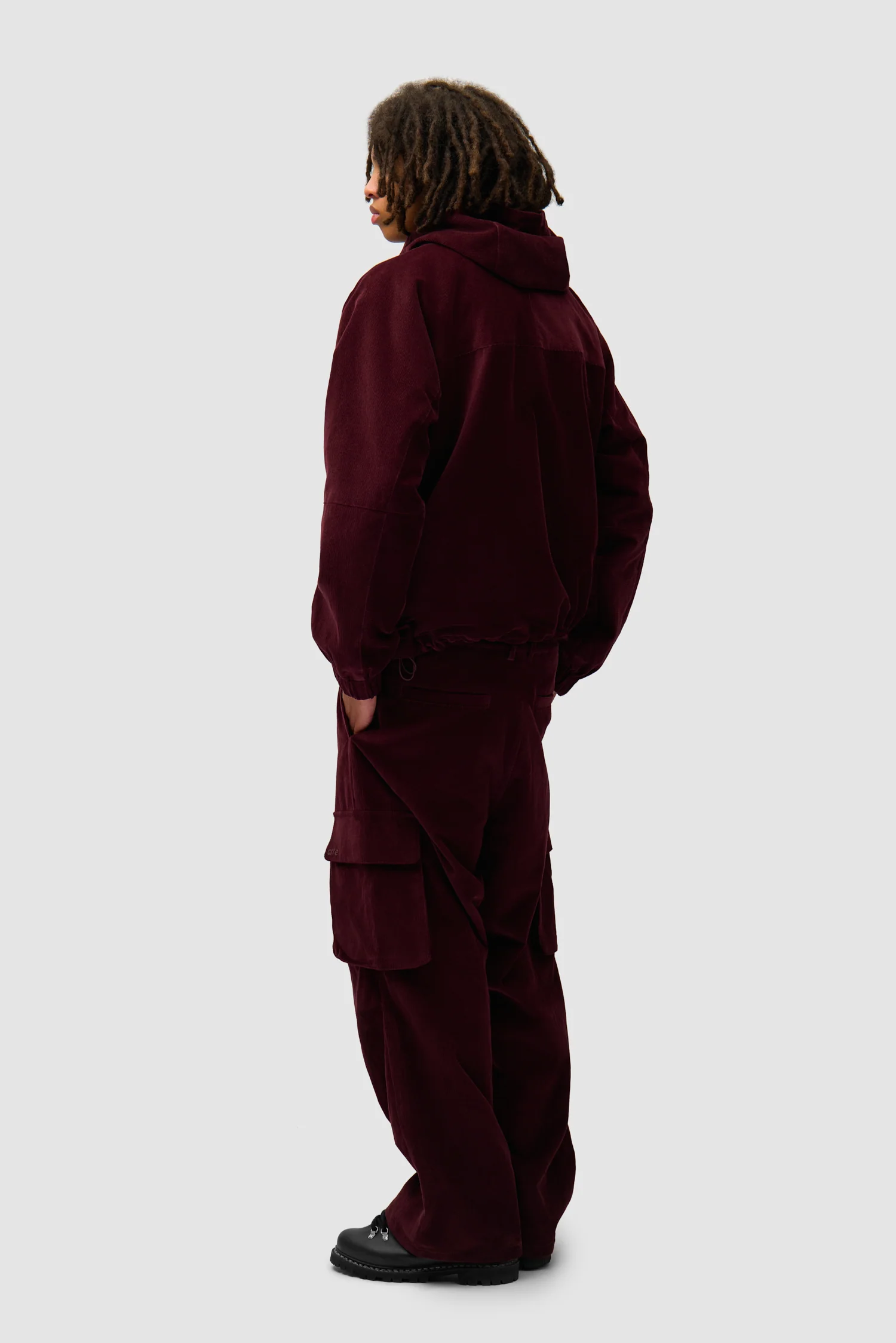 Veste technique en velours côtelé - Bordeaux - Image 6