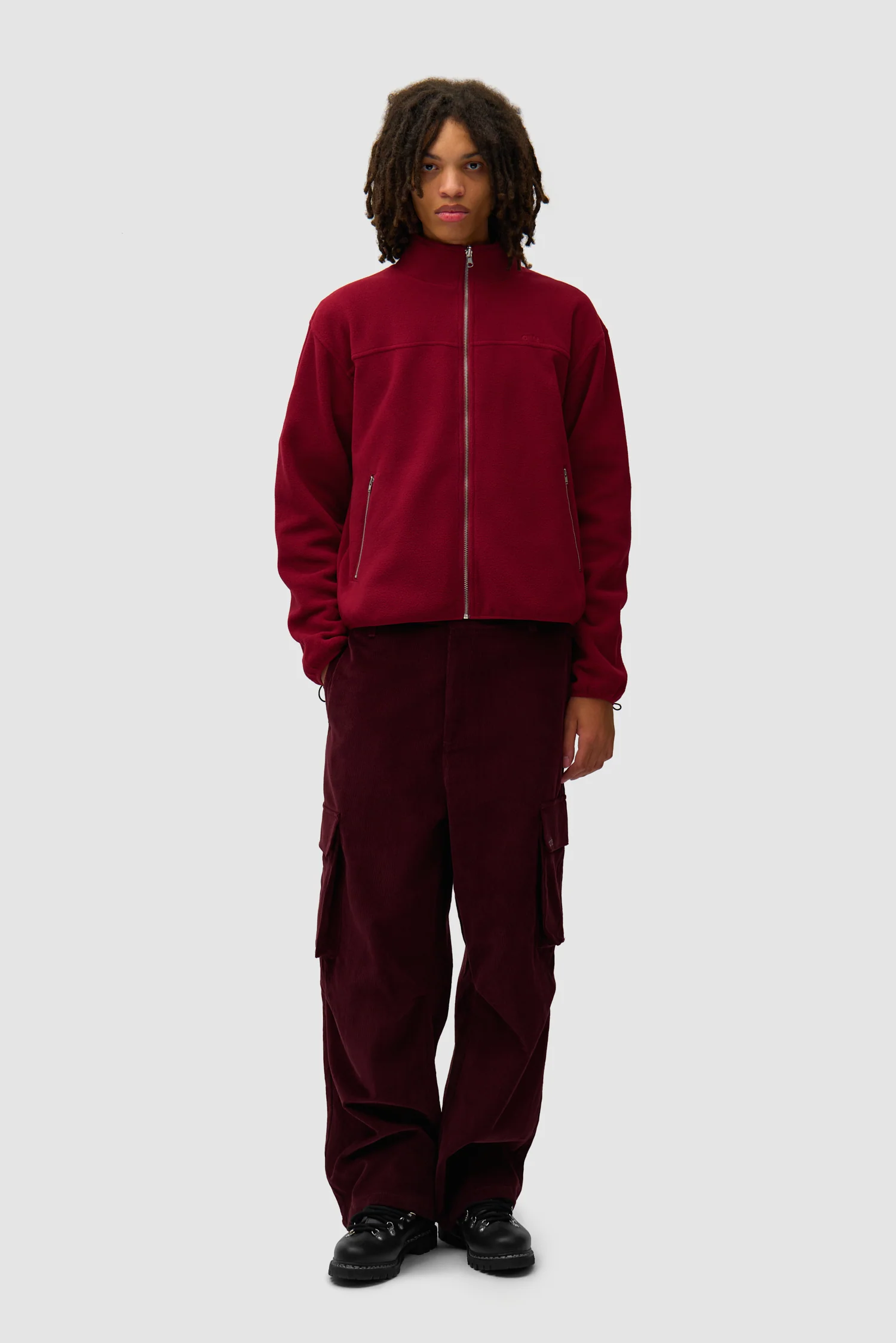 Veste technique en velours côtelé - Bordeaux - Image 7