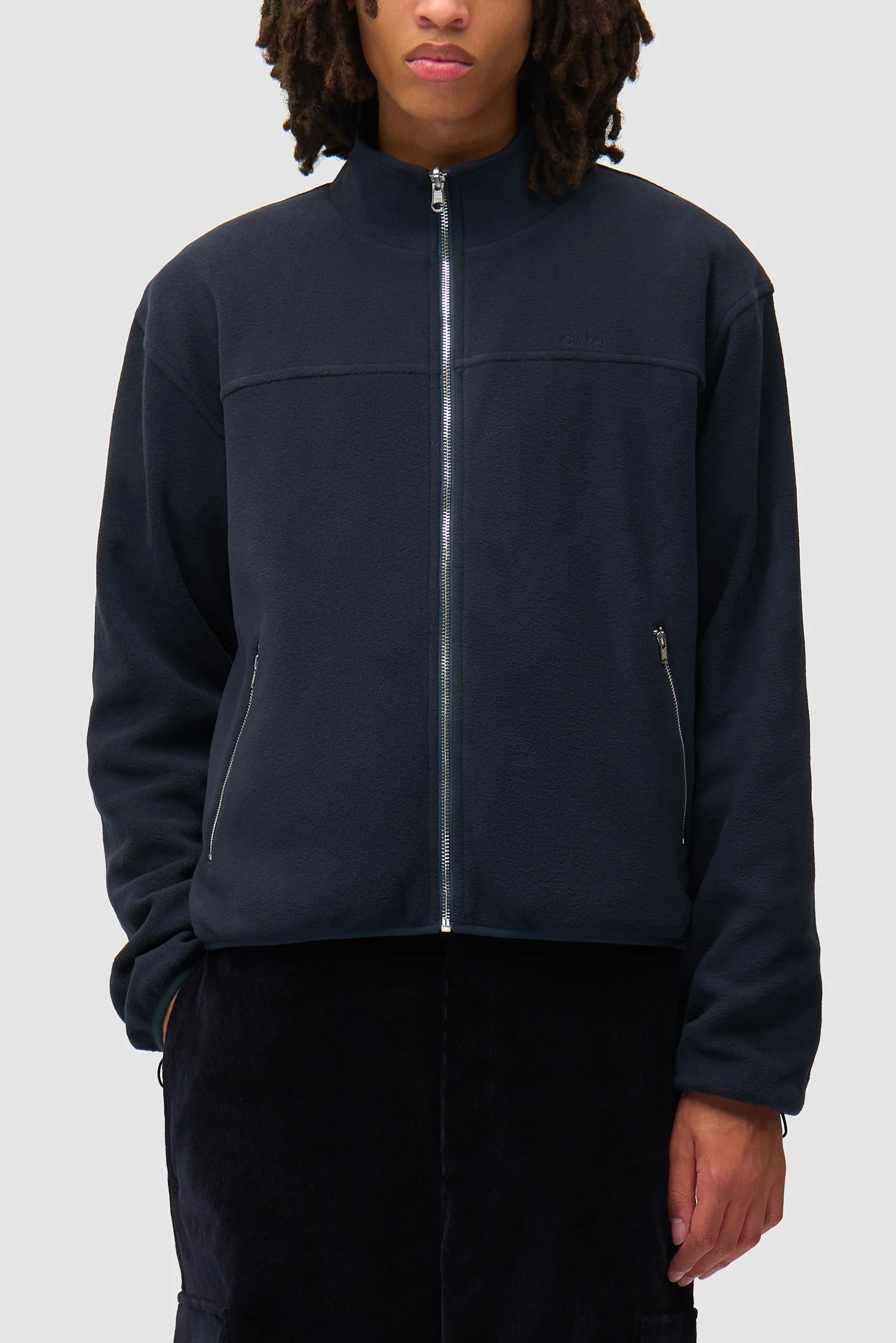 Veste technique en velours côtelé - Marine - Image 8