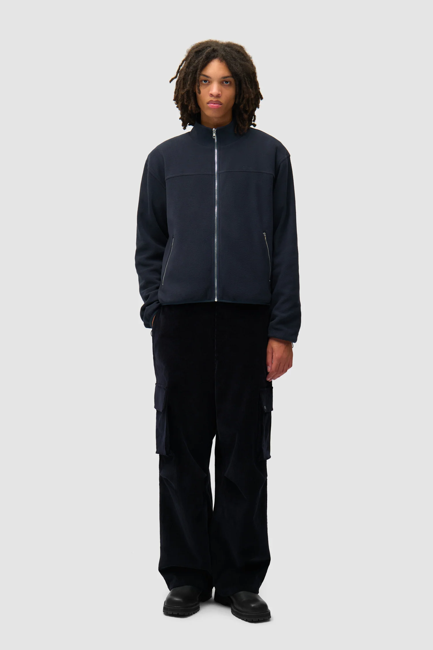 Veste technique en velours côtelé - Marine - Image 9