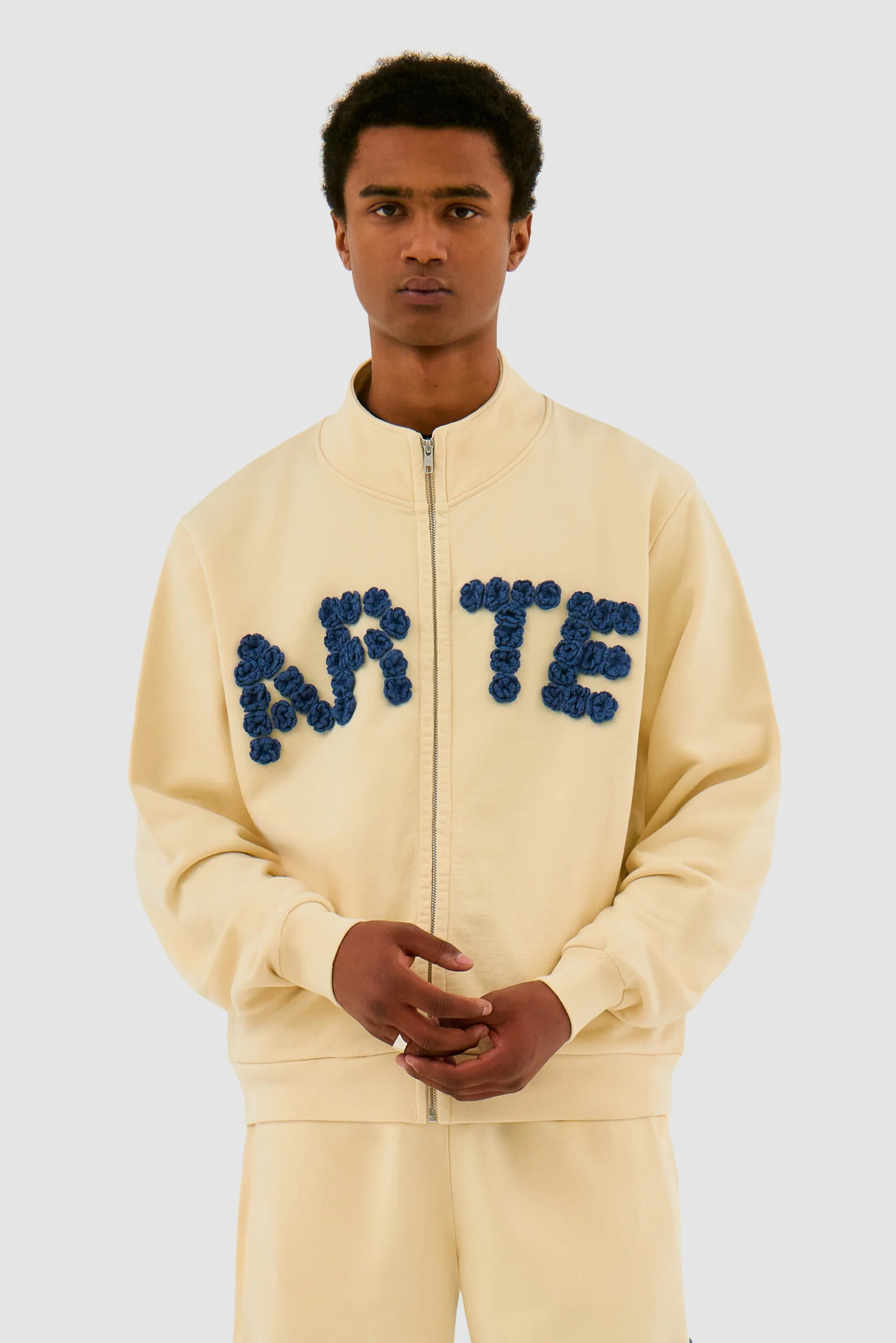 Veste à fleurs en crochet - Crème - Image 2