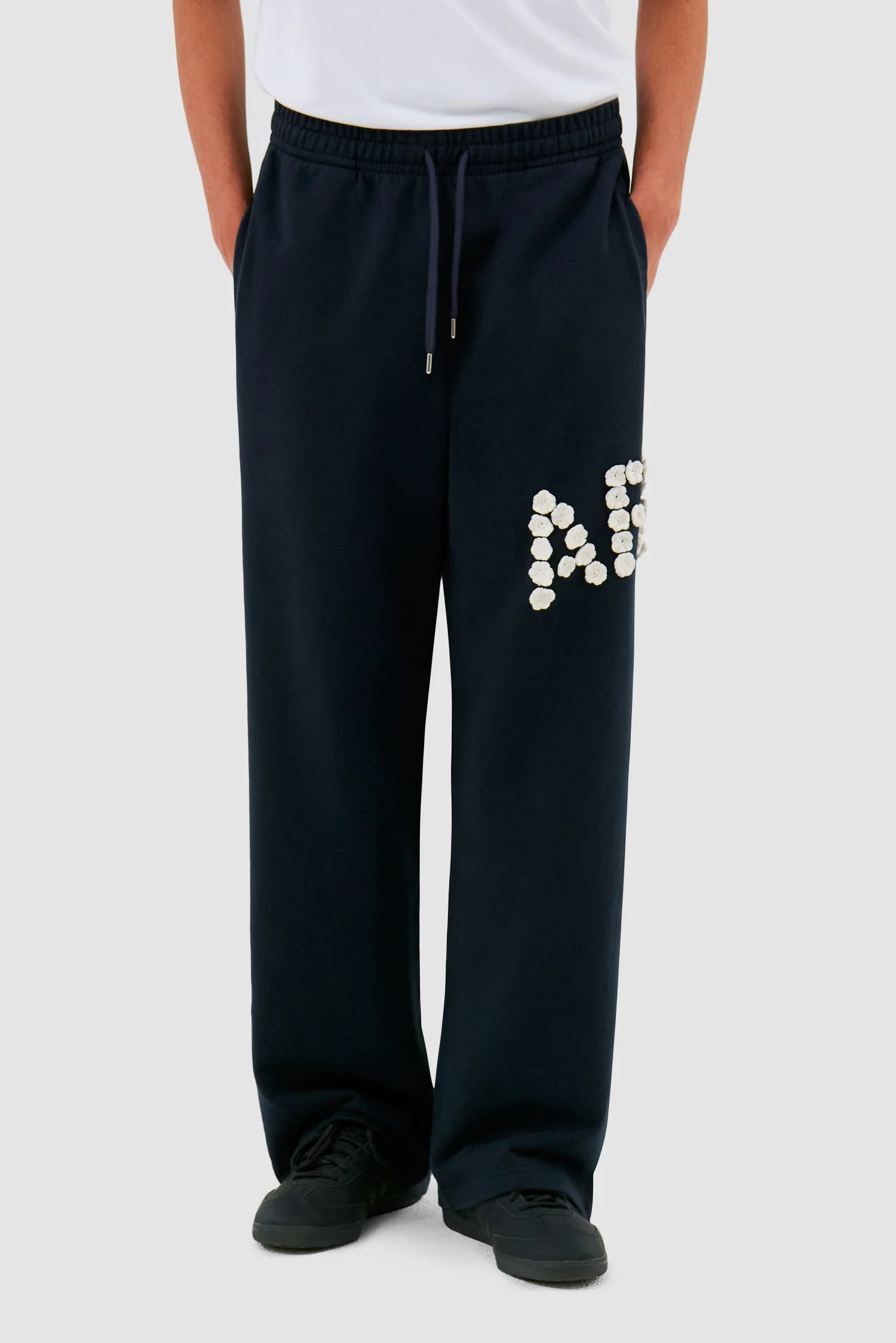 Pantalon Crochet Flowers - Navy - Image 2
