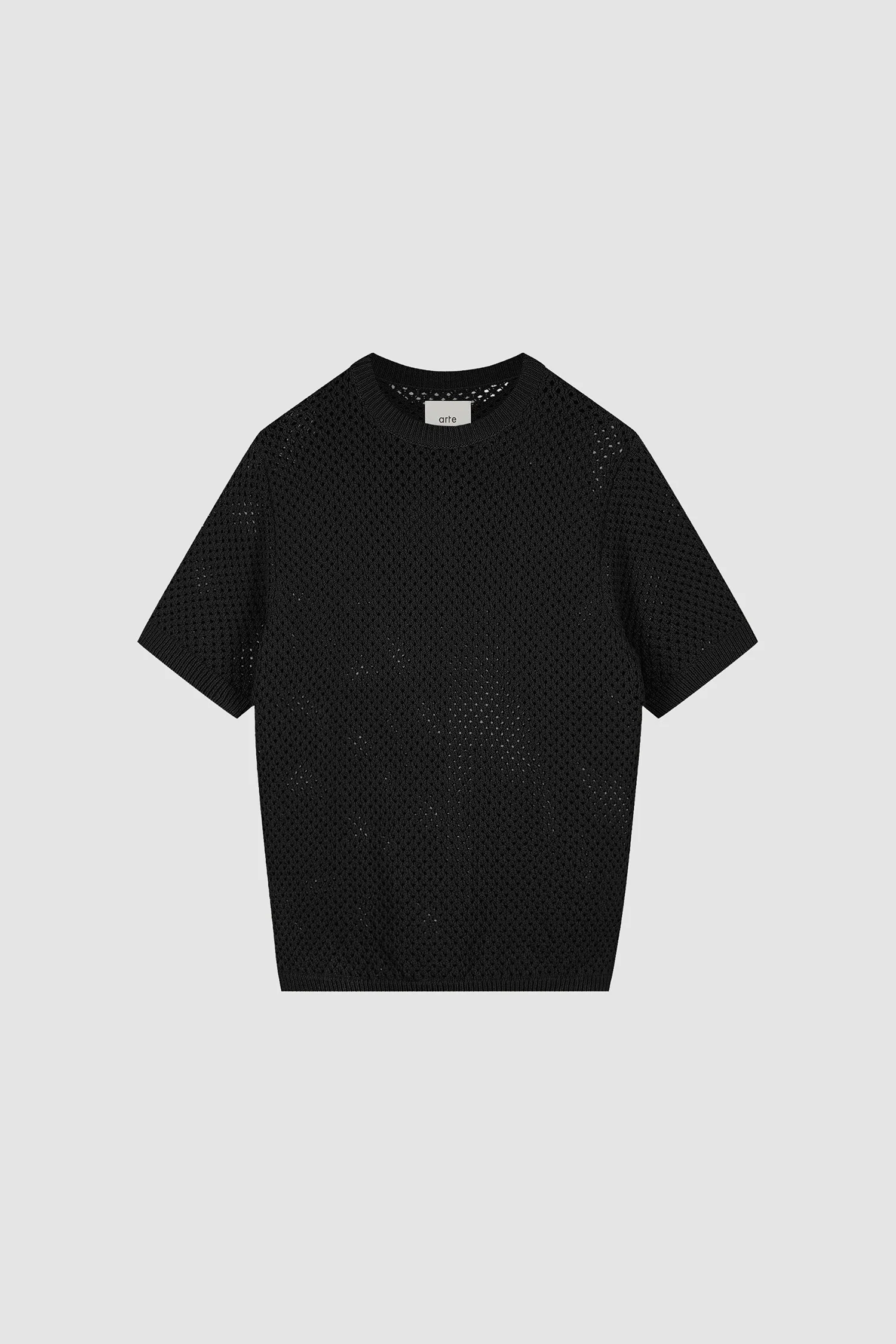 T-shirt au crochet - Noir - Image 9
