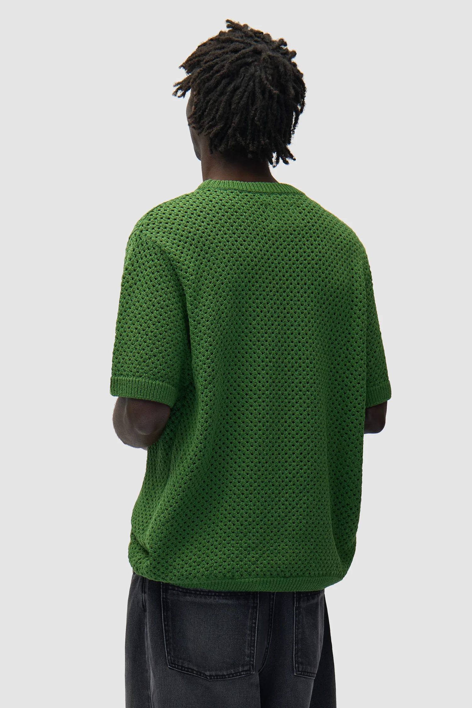 T-shirt au crochet - Vert - Image 3