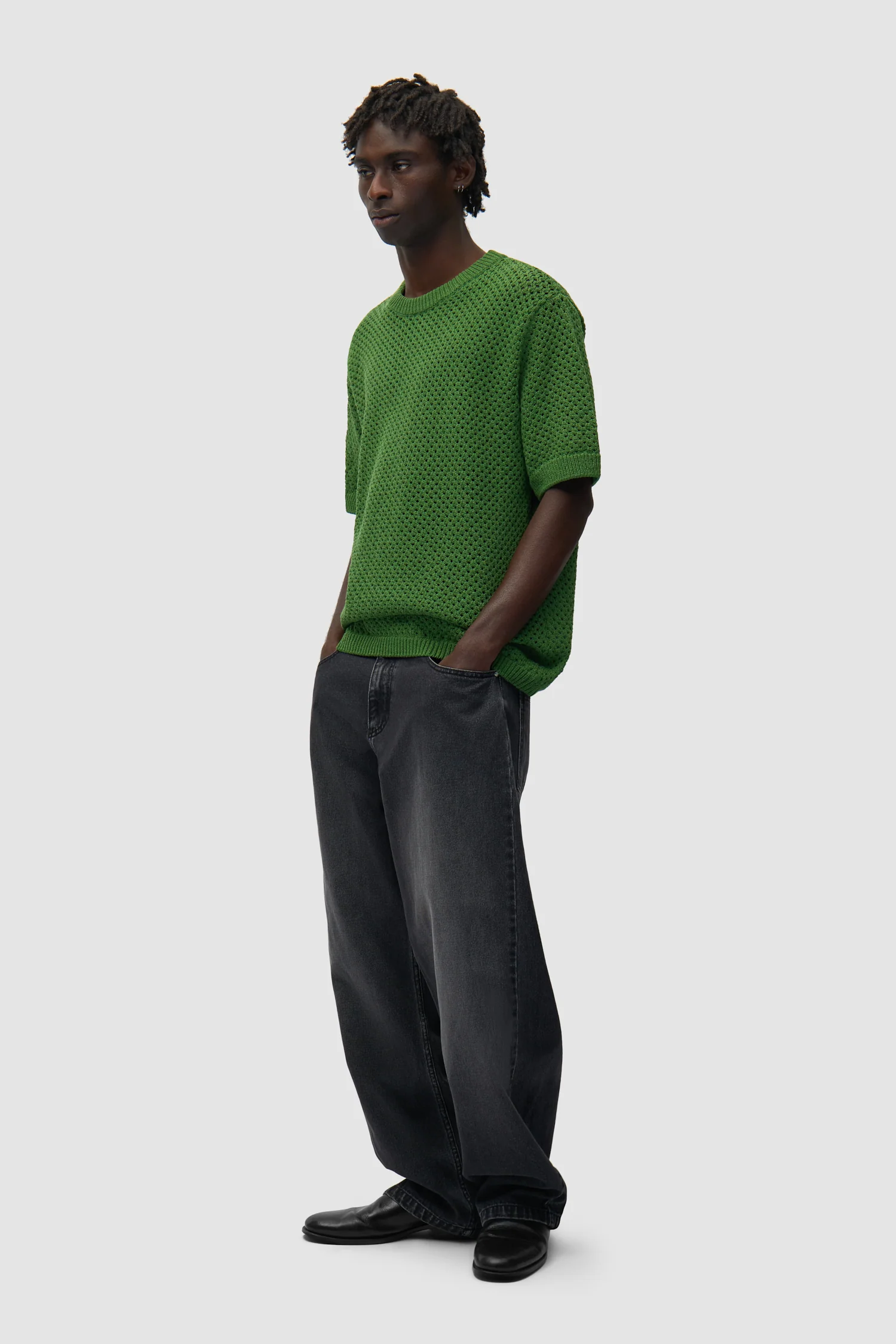 T-shirt au crochet - Vert - Image 4