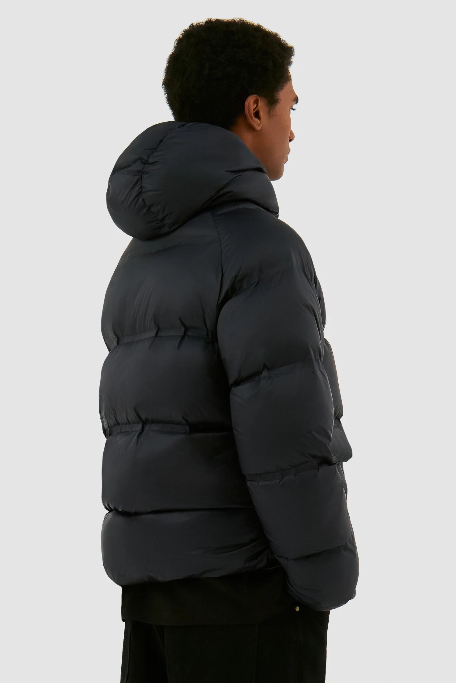 Veste bouffante courte - Noir - Image 3