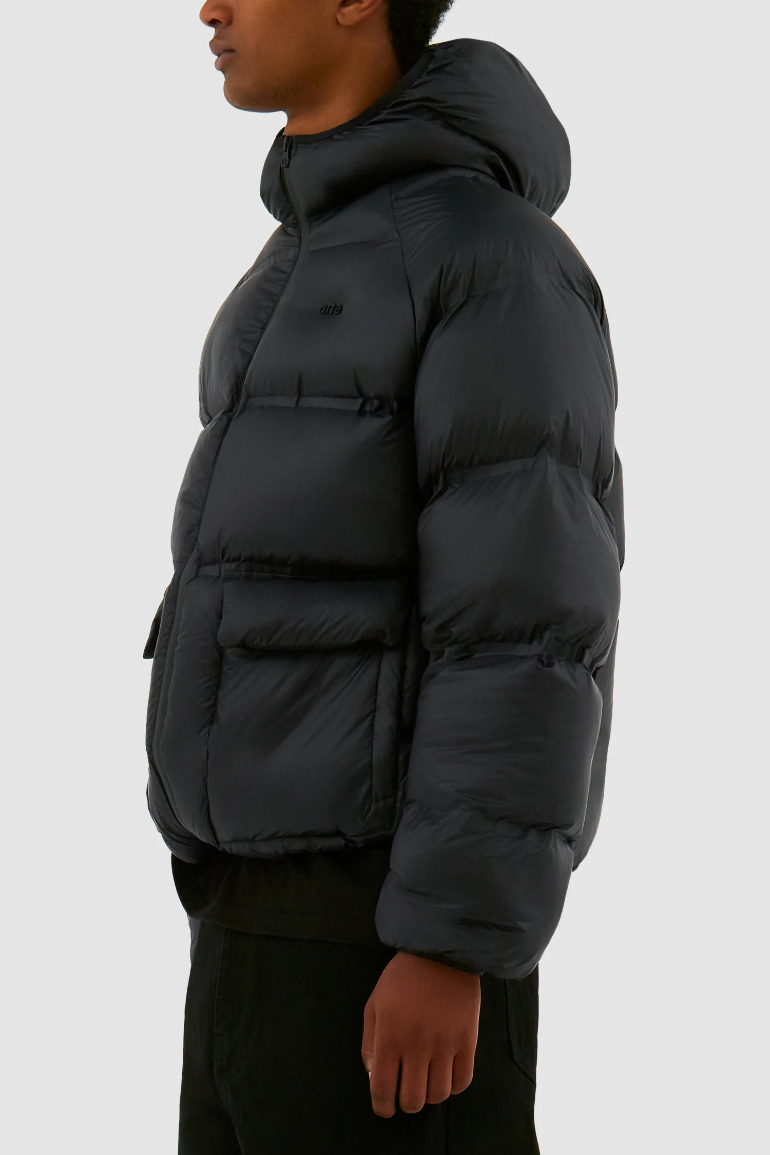Veste bouffante courte - Noir - Image 7
