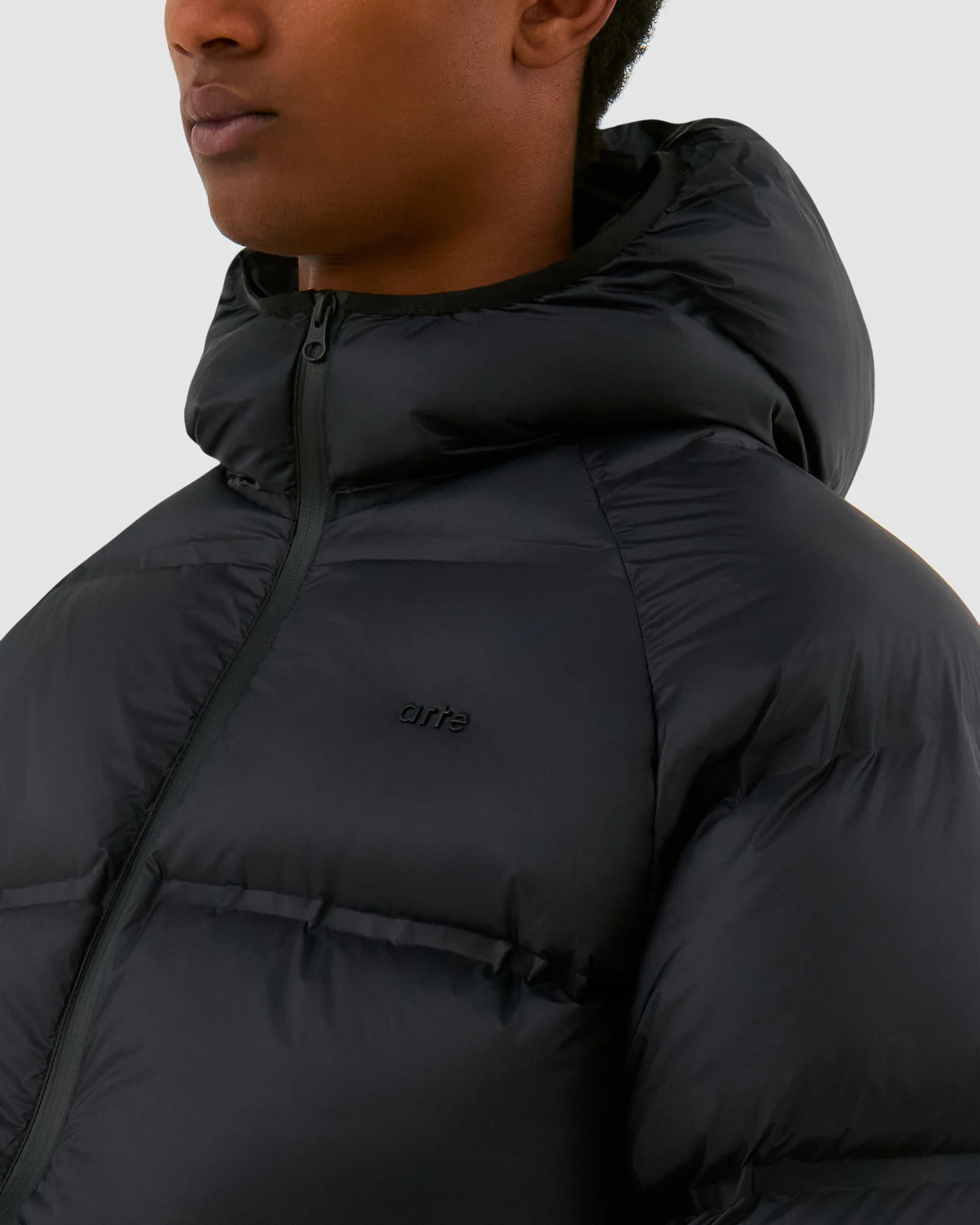 Veste bouffante courte - Noir - Image 8