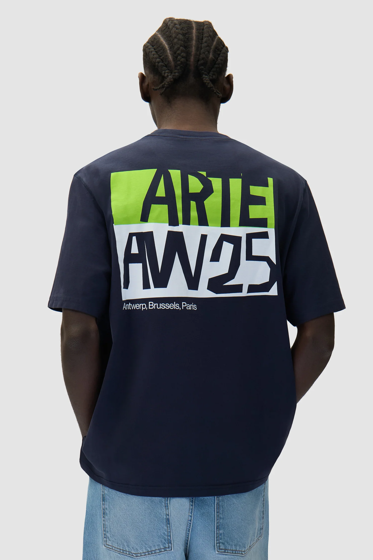 T-shirt à imprimé découpé - Navy - Image 2