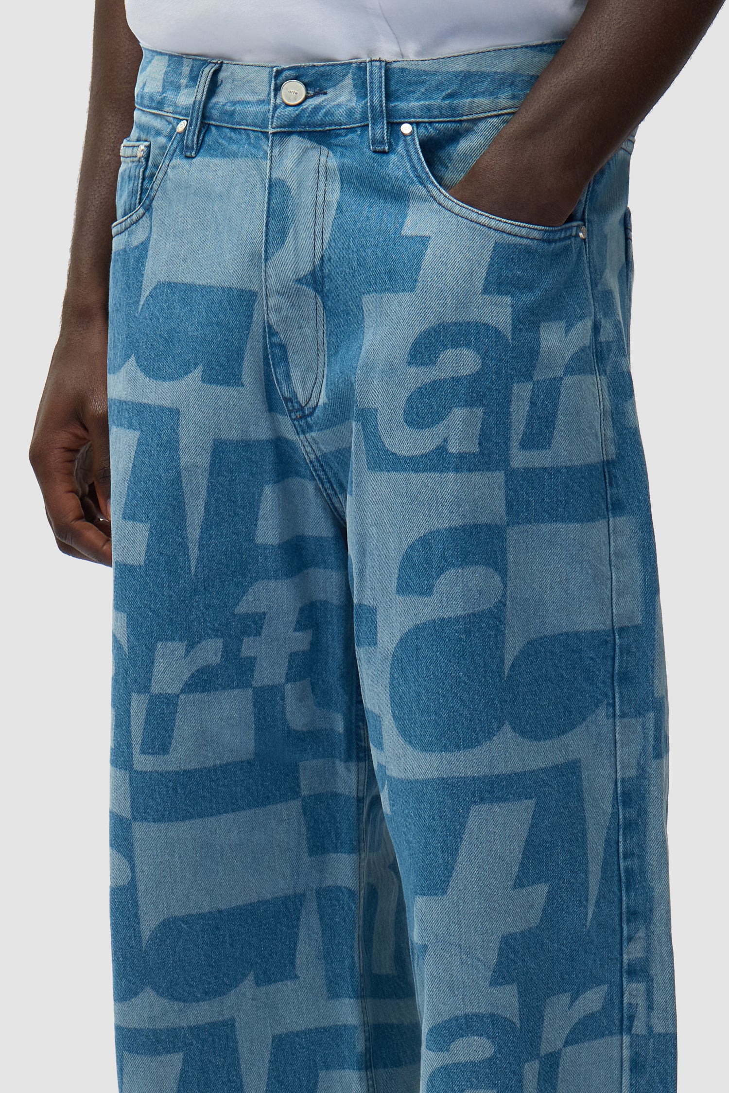 Pantalon en denim intégral - Denim brut - Image 8