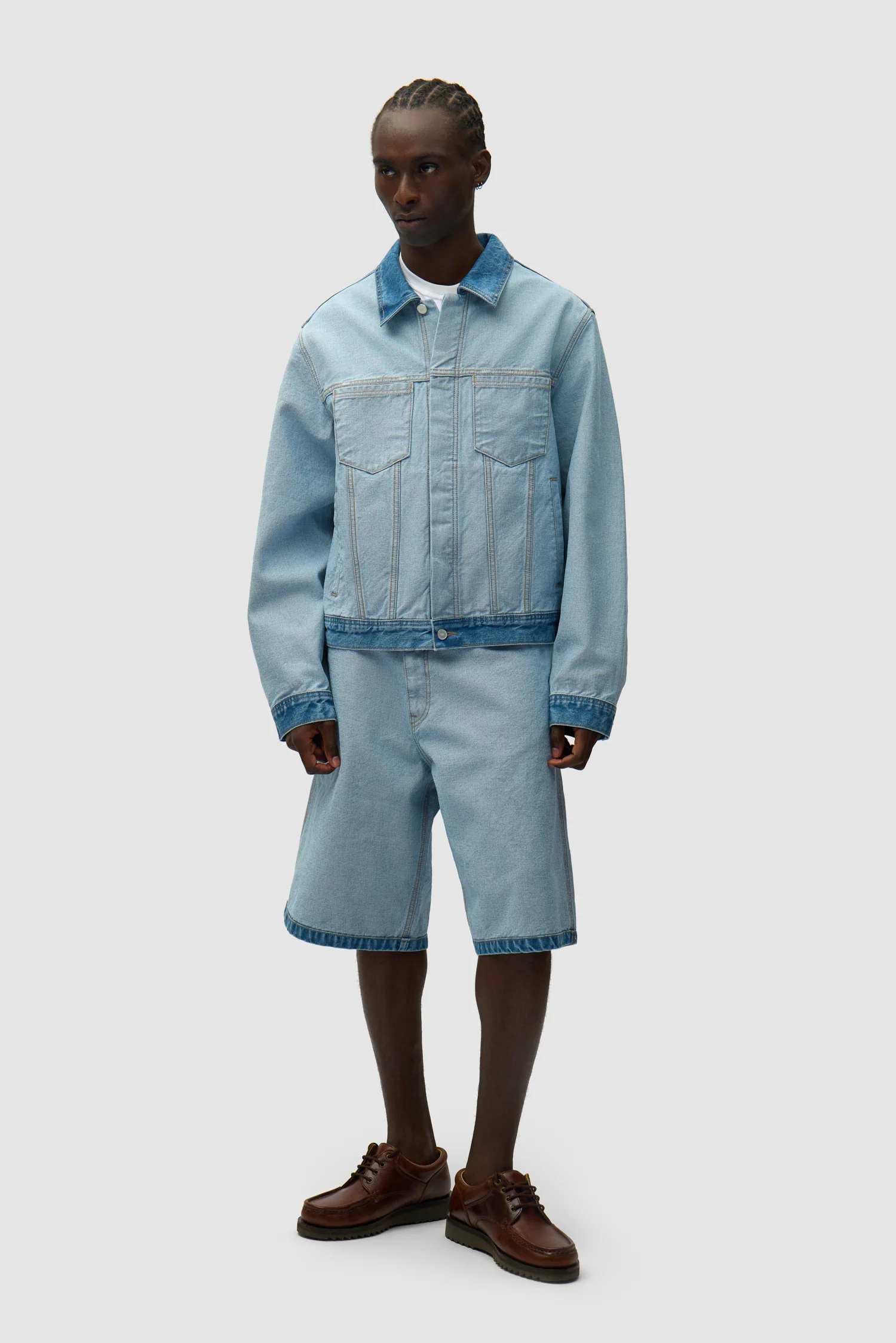 Veste en denim Inside/Out - Denim Bleach - Image 4