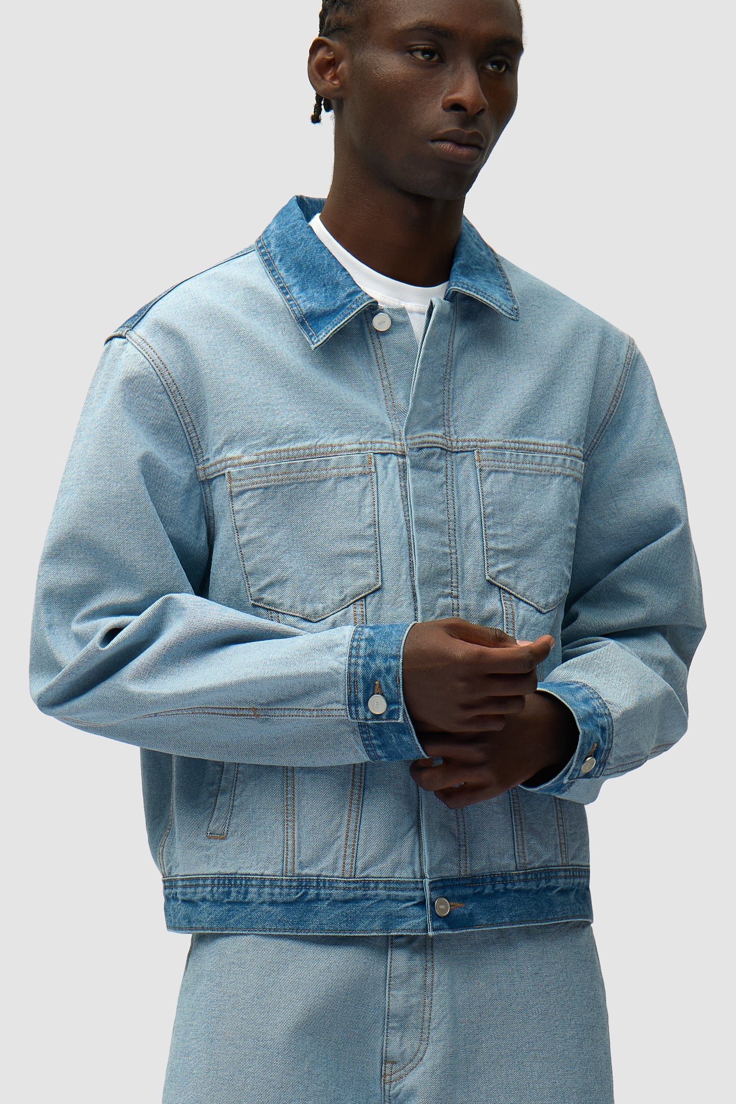 Veste en denim Inside/Out - Denim Bleach - Image 7