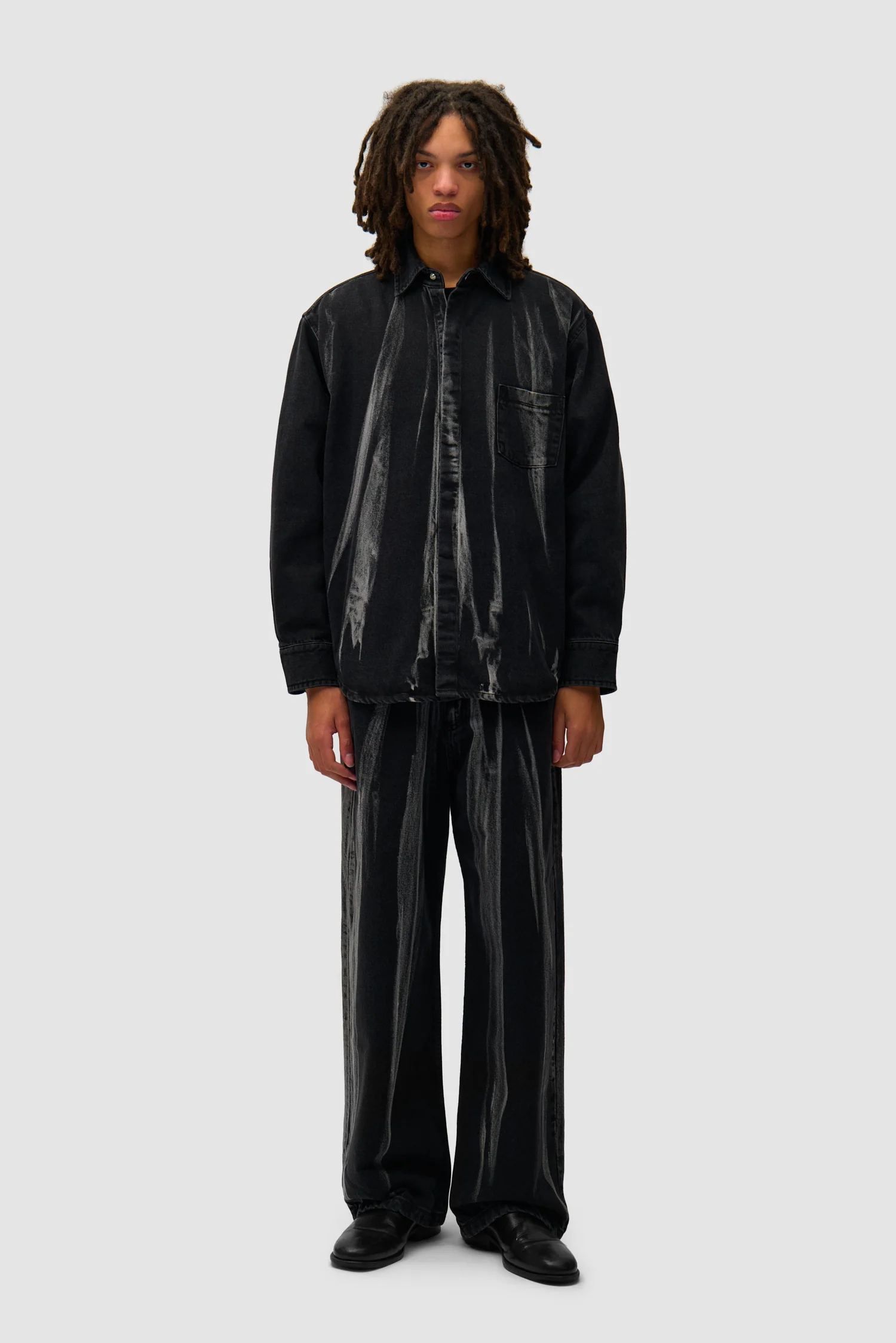 Chemise en denim - Denim noir - Image 4