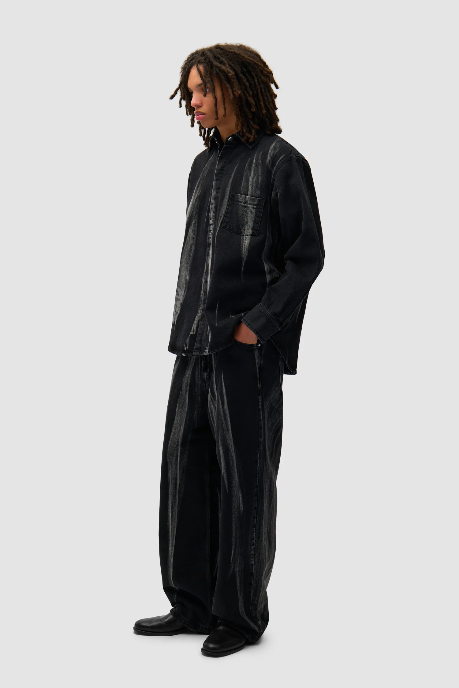 Chemise en denim - Denim noir - Image 5