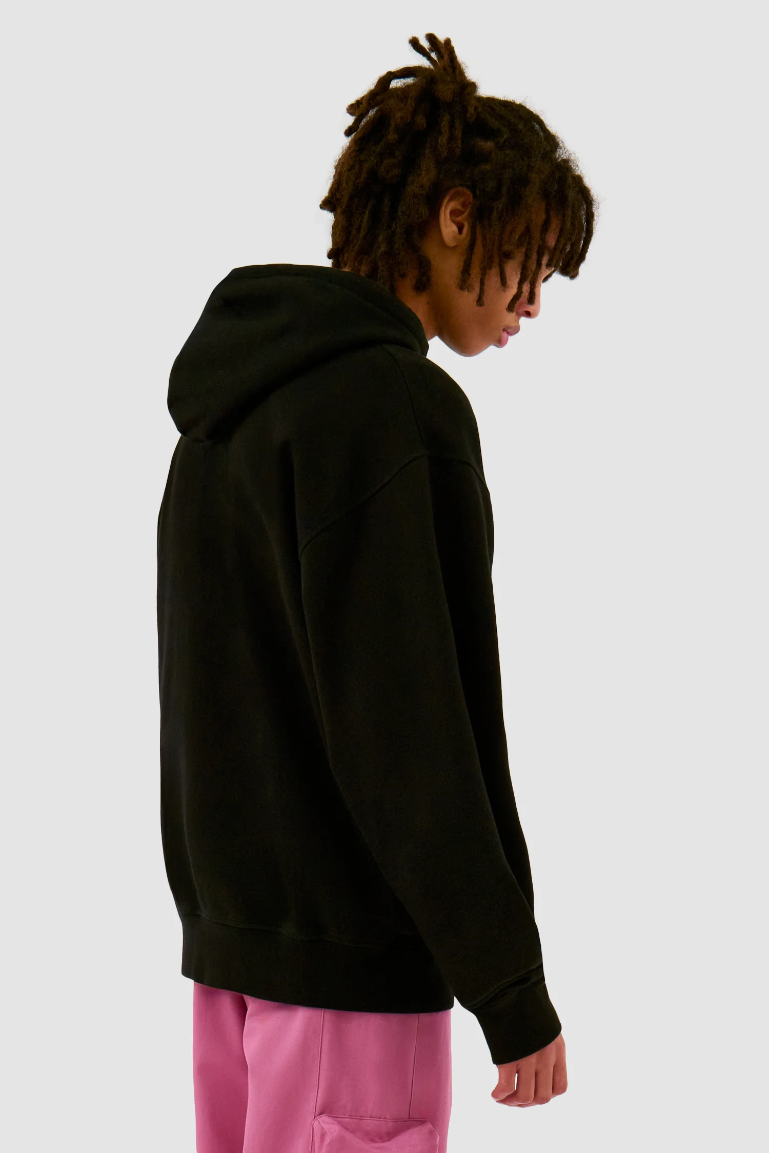 Sweat à capuche avec logo brodé - Noir - Image 3