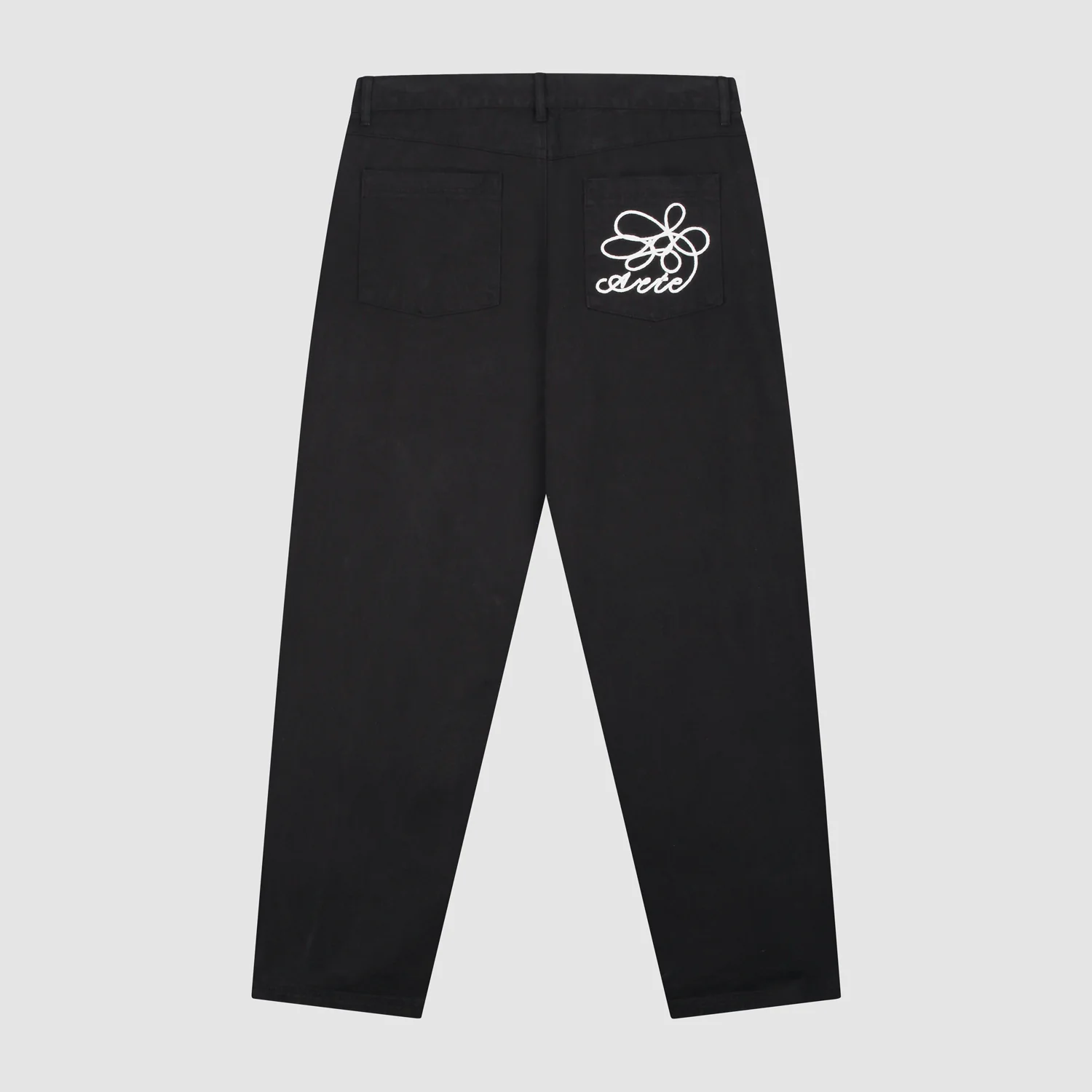 Pantalon à poches brodées - Noir