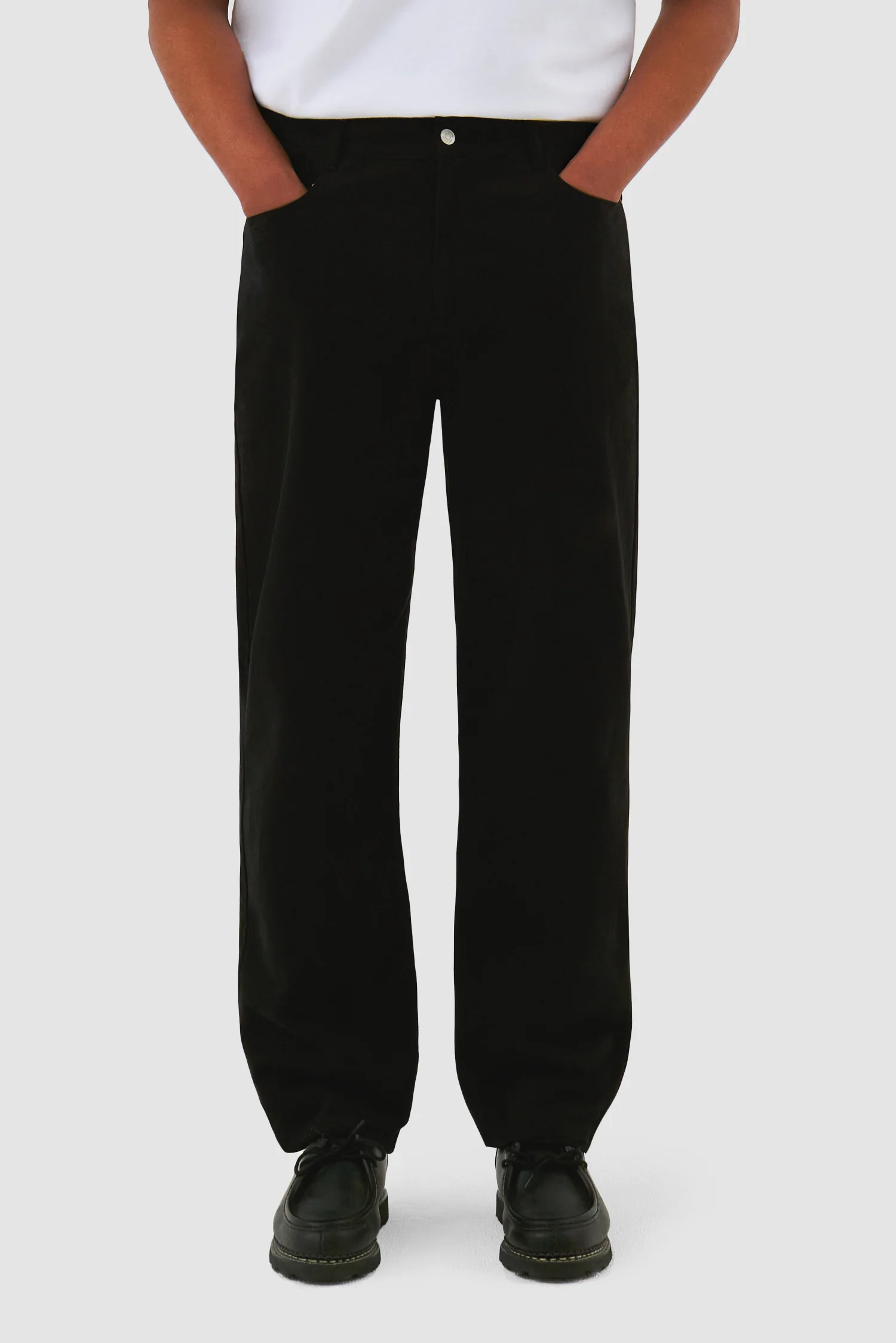 Pantalon à poches brodées - Noir - Image 3