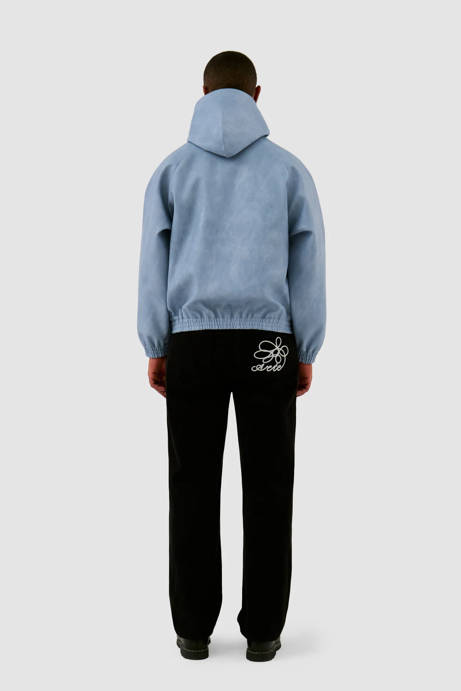 Pantalon à poches brodées - Noir - Image 6