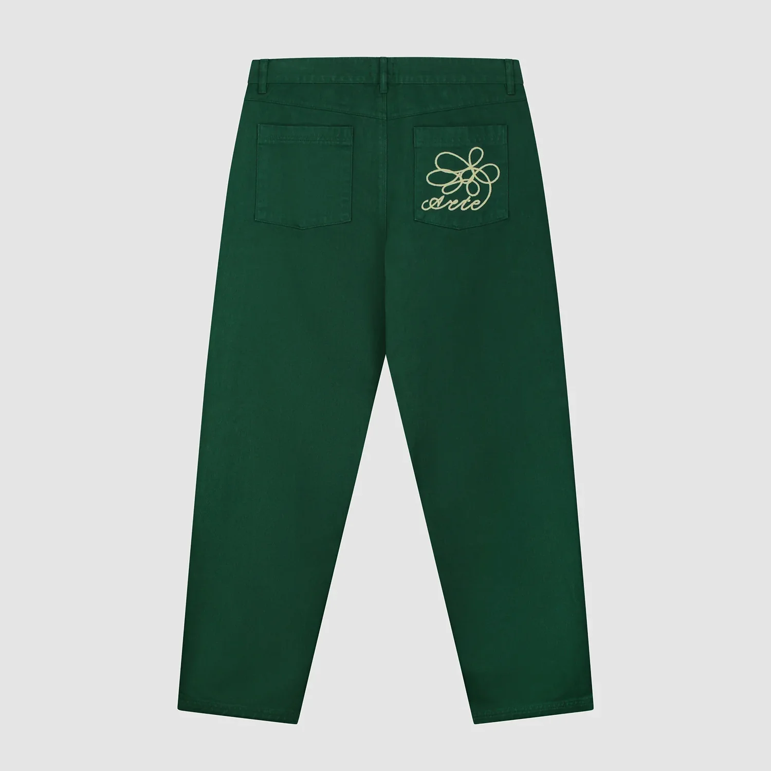 Pantalon à poches brodées - Vert