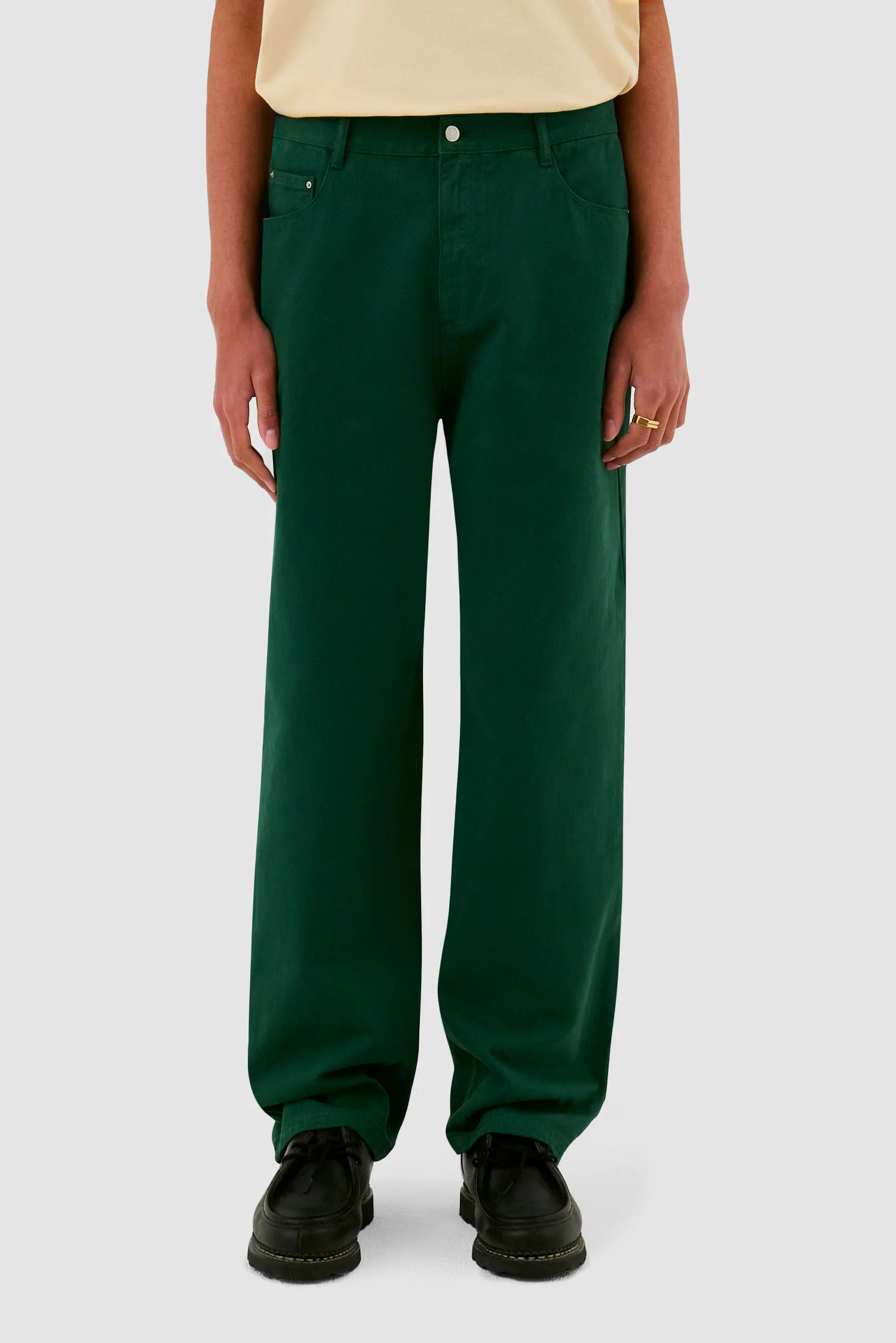 Pantalon à poches brodées - Vert - Image 3