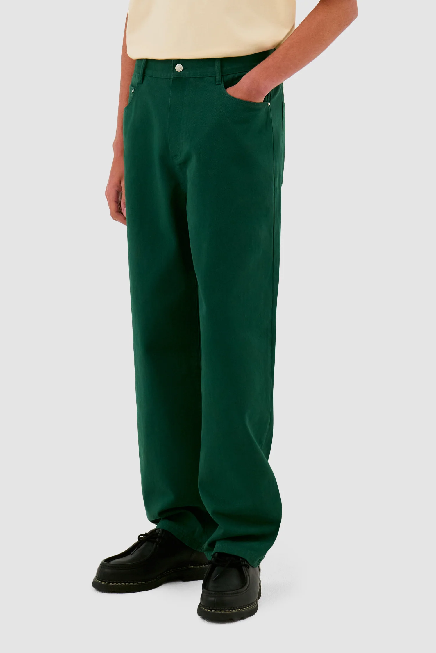 Pantalon à poches brodées - Vert - Image 7