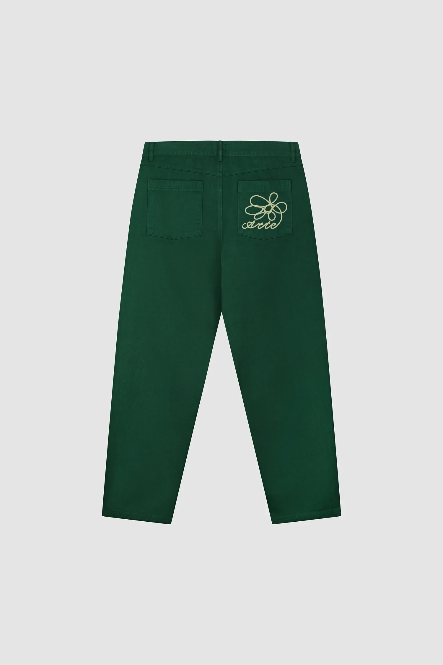 Pantalon à poches brodées - Vert - Image 9