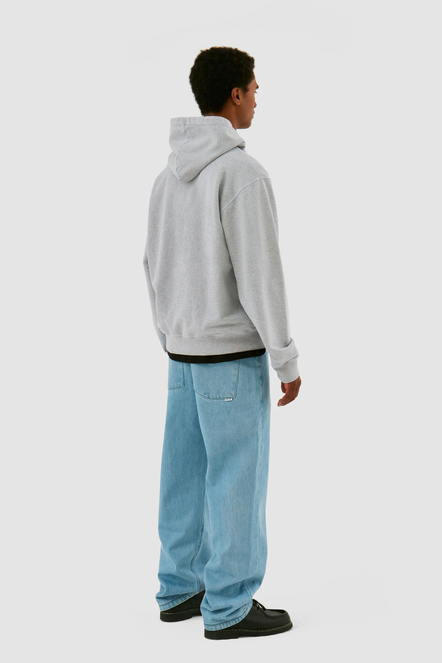 Sweat à capuche zippé brodé - Gris - Image 6