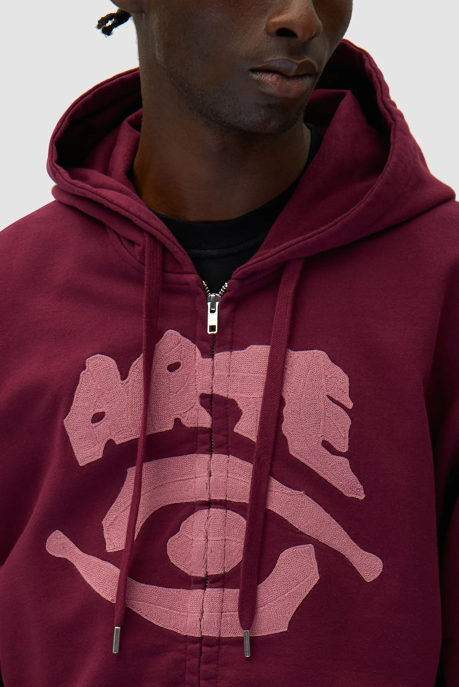 Sweat à capuche zippé Eye - Bordeaux - Image 7
