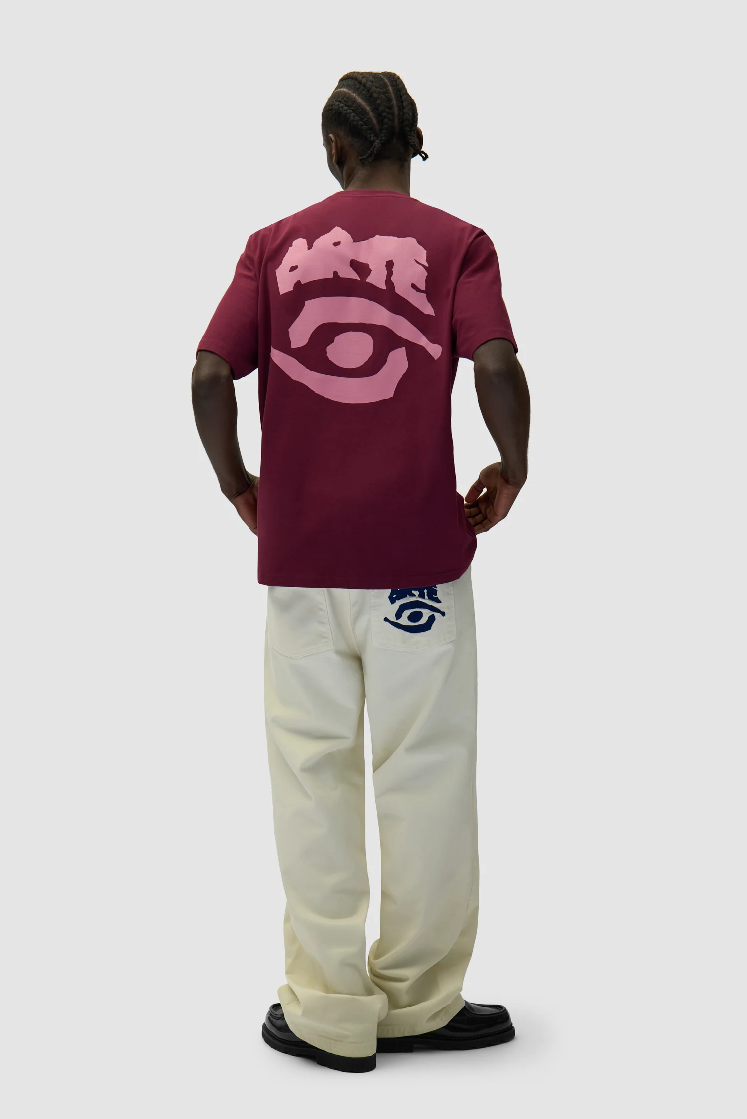 T-shirt à imprimé œil - Bordeaux - Image 4