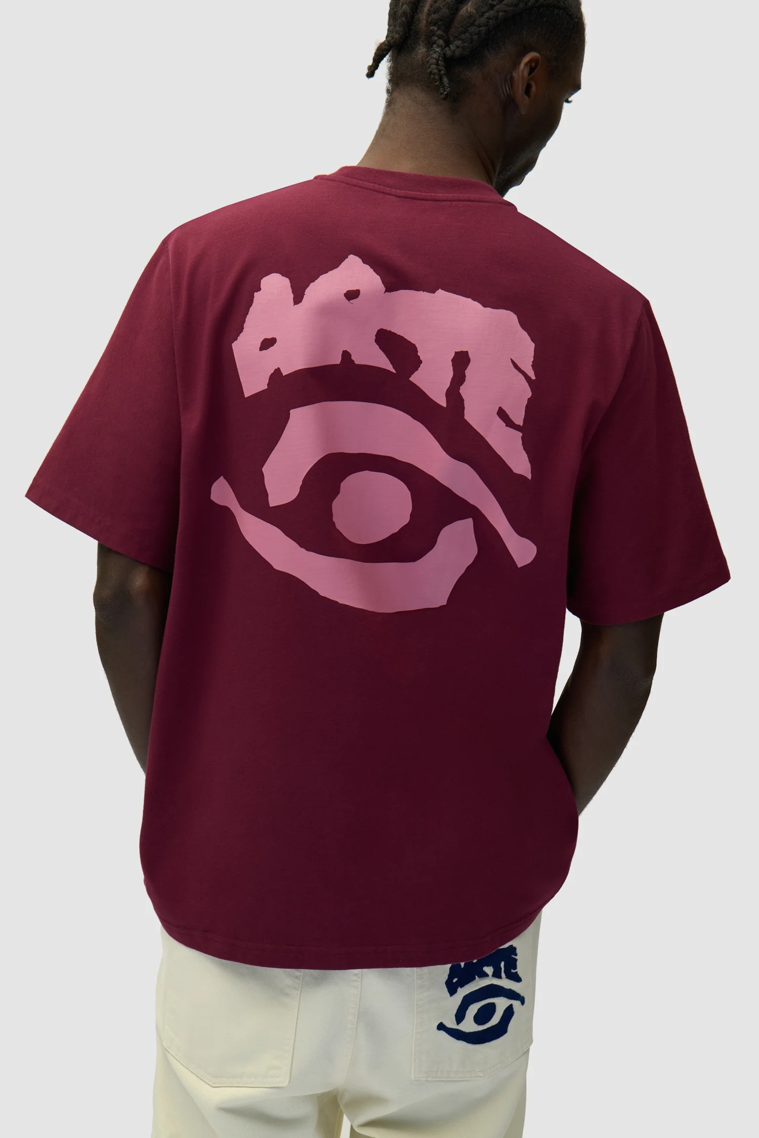 T-shirt à imprimé œil - Bordeaux - Image 7
