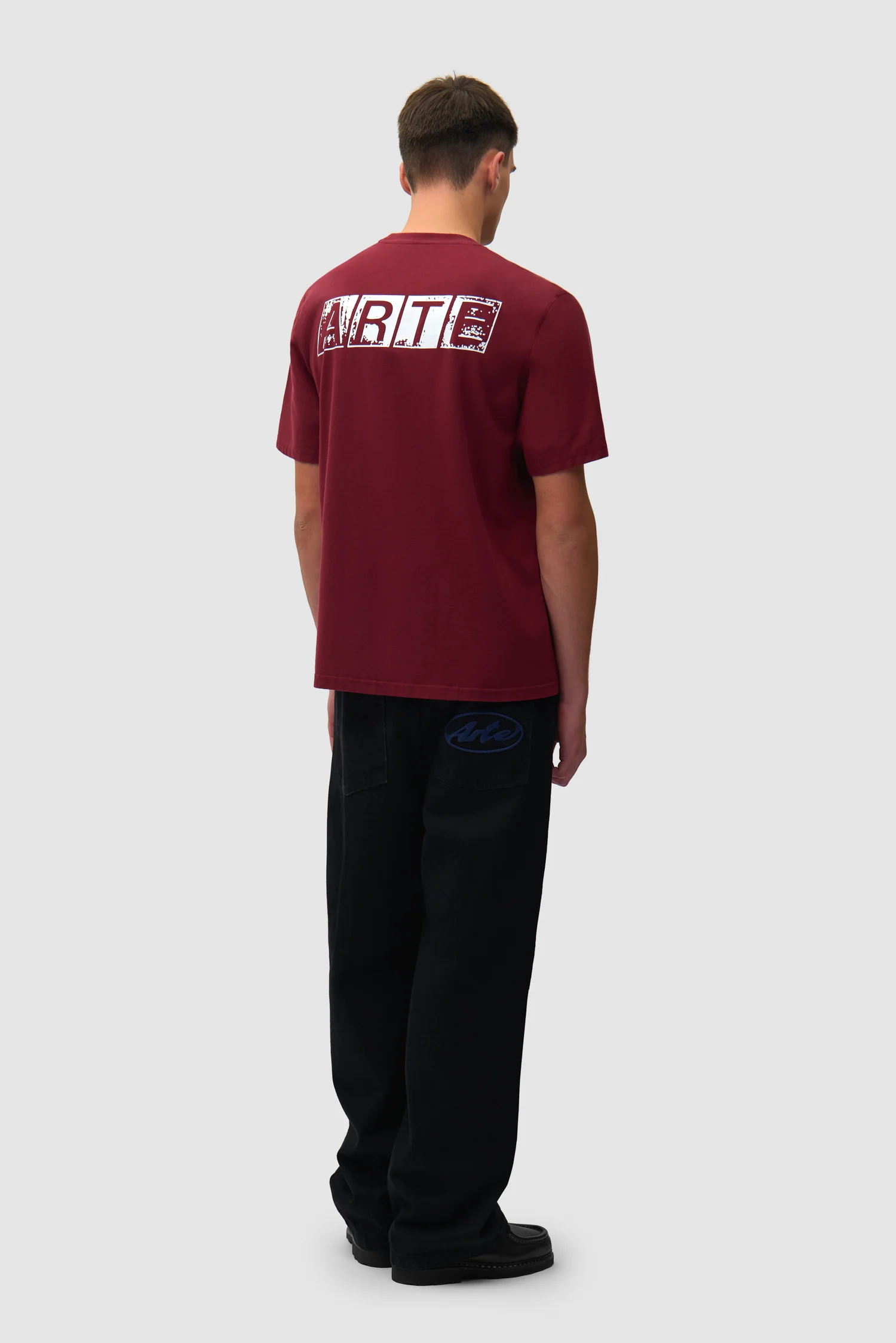 T-shirt imprimé dos délavé - Bordeaux - Image 5