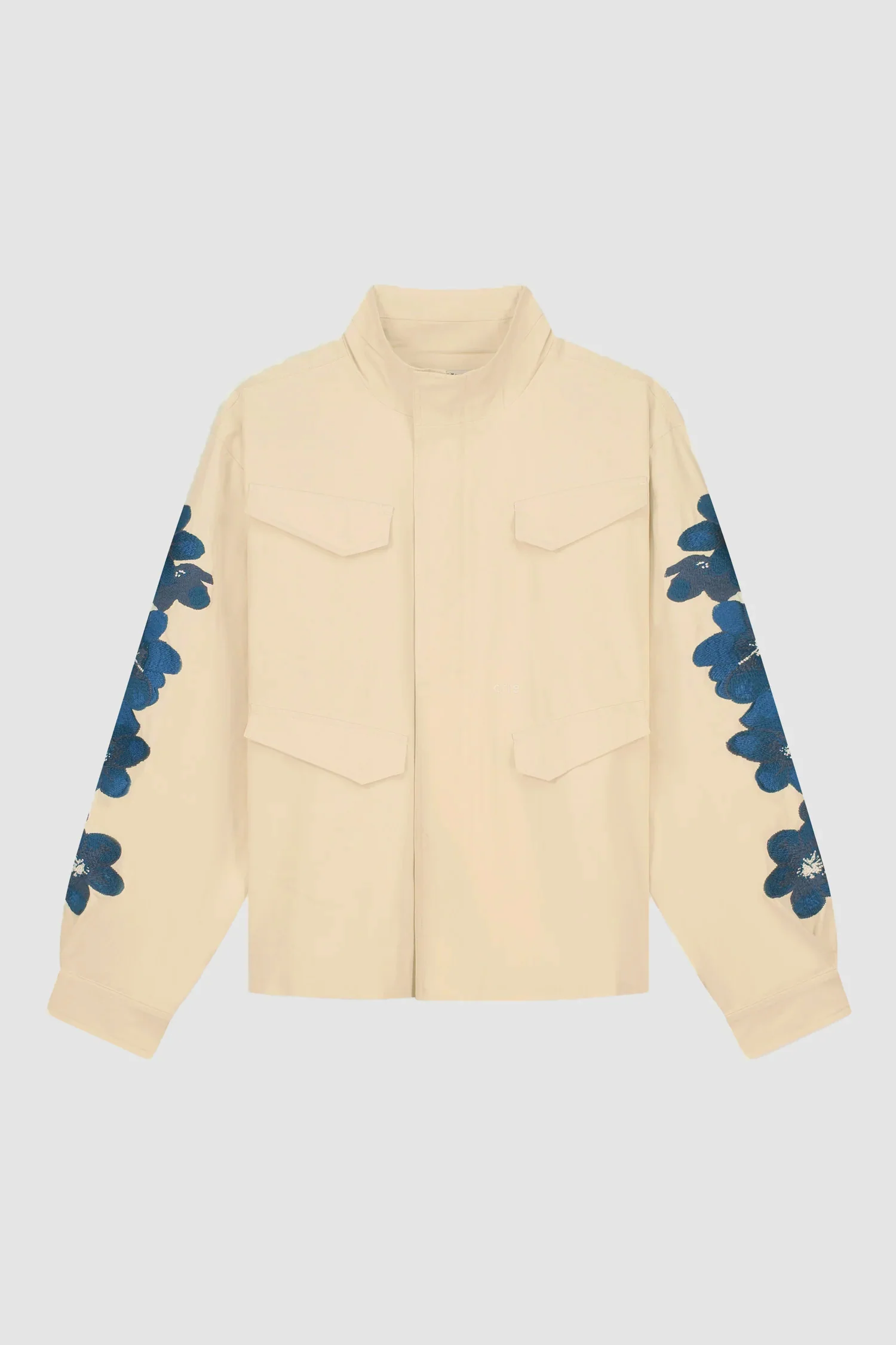 Veste brodée de fleurs - Crème - Image 9