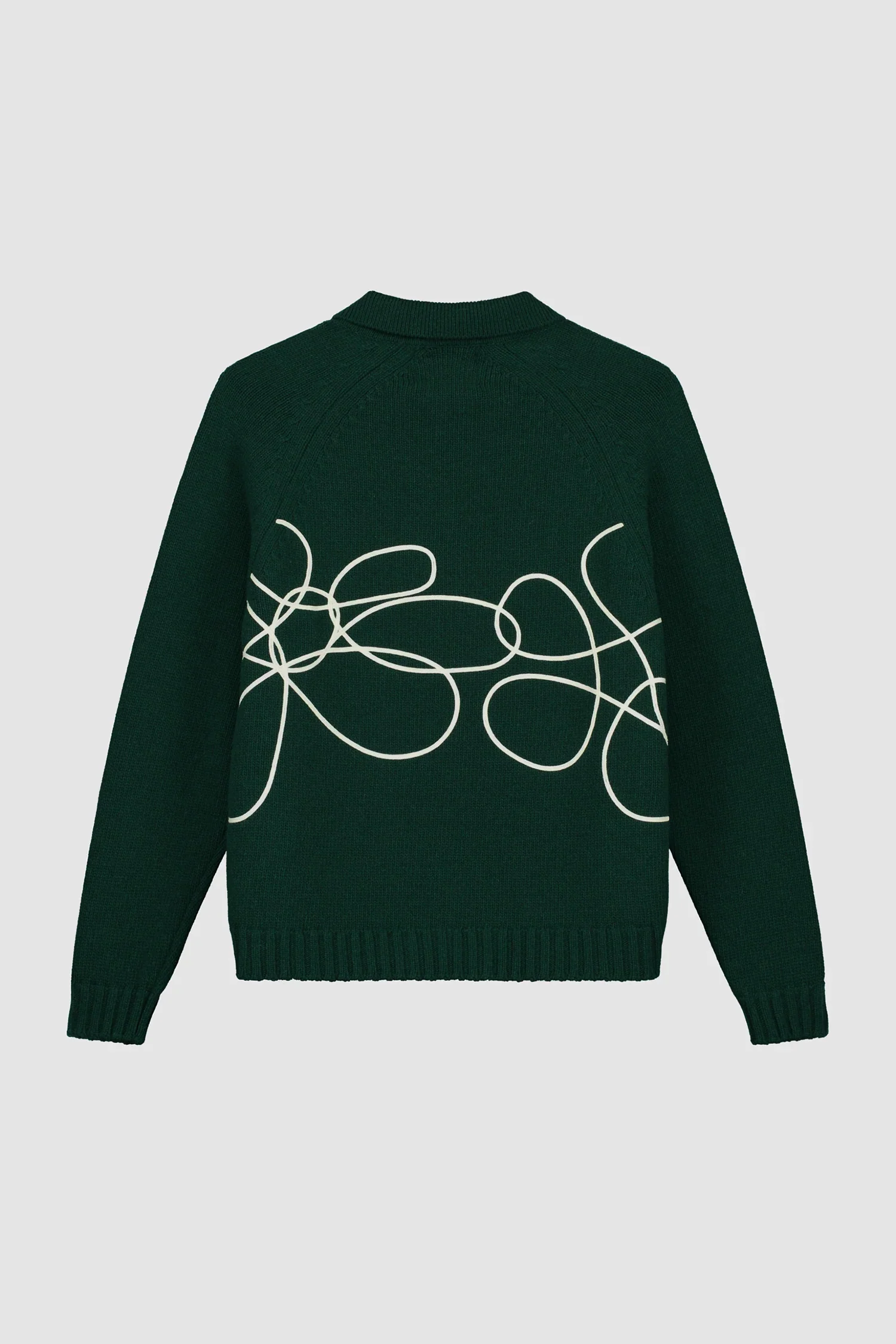 Tricot avec logo fleuri - Vert - Image 9