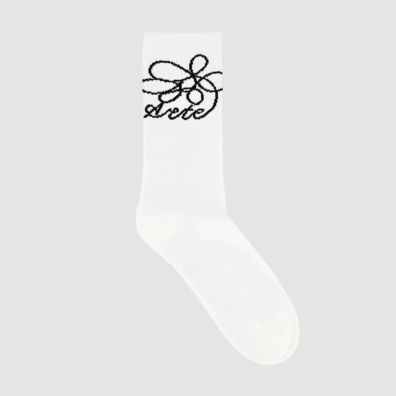 Chaussettes à logo fleuri - blanches