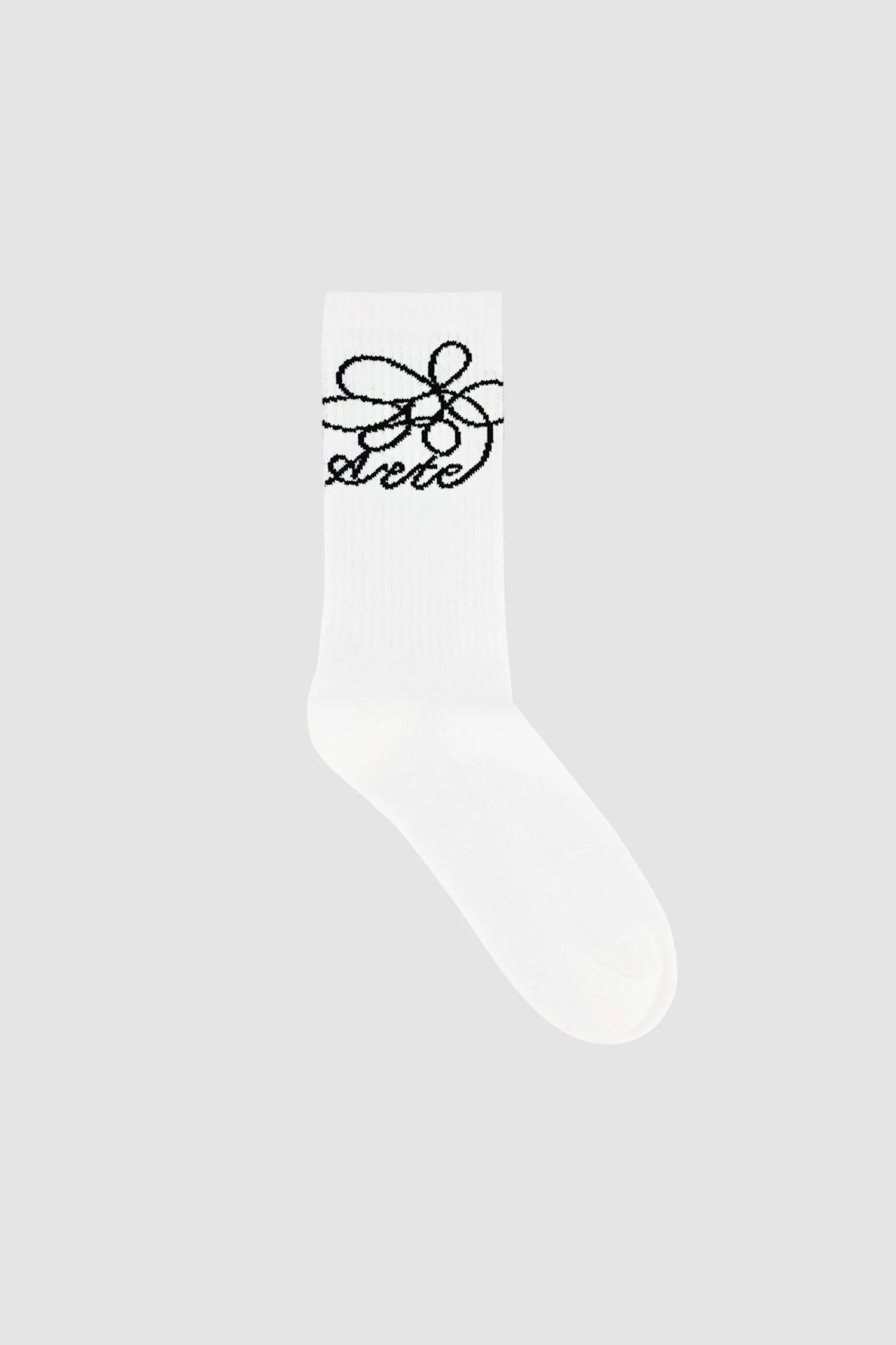 Chaussettes à logo fleuri - blanches - Image 2
