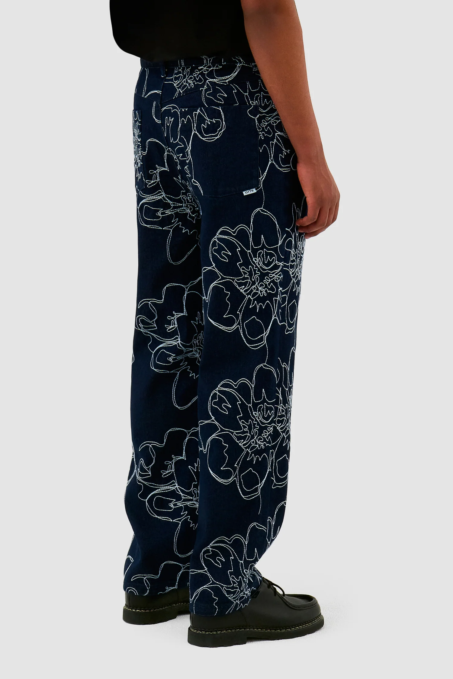 Pantalon à points de fleurs - Marine - Image 3