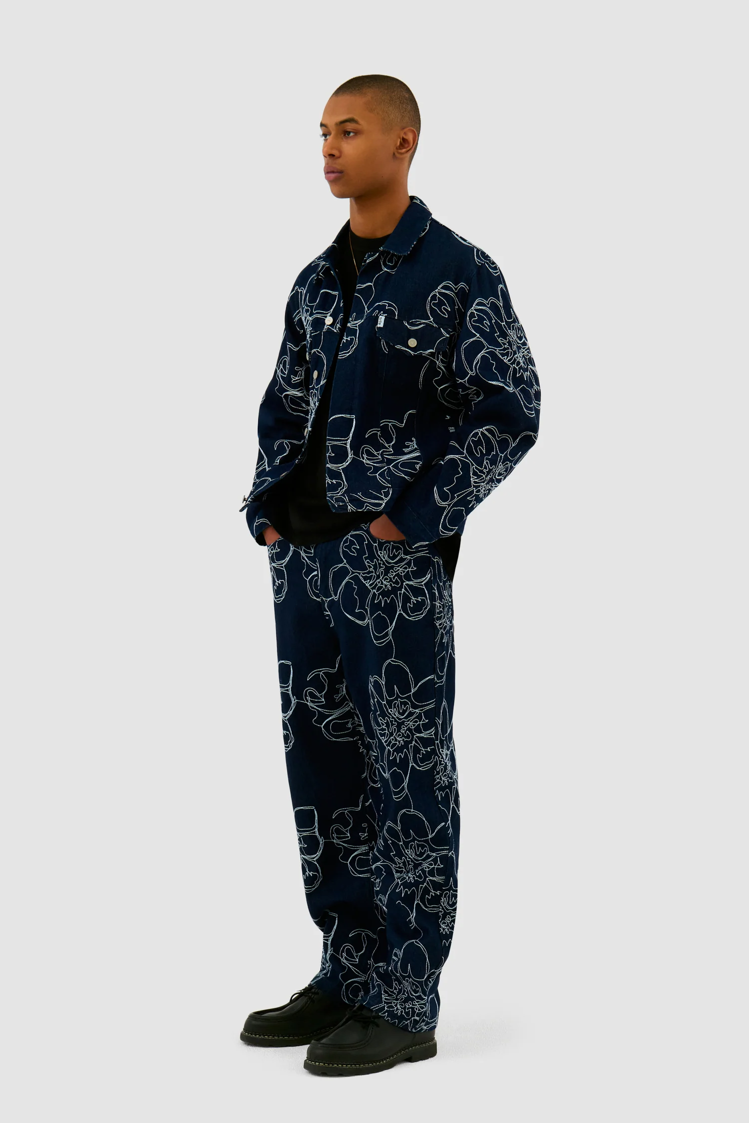 Pantalon à points de fleurs - Marine - Image 5