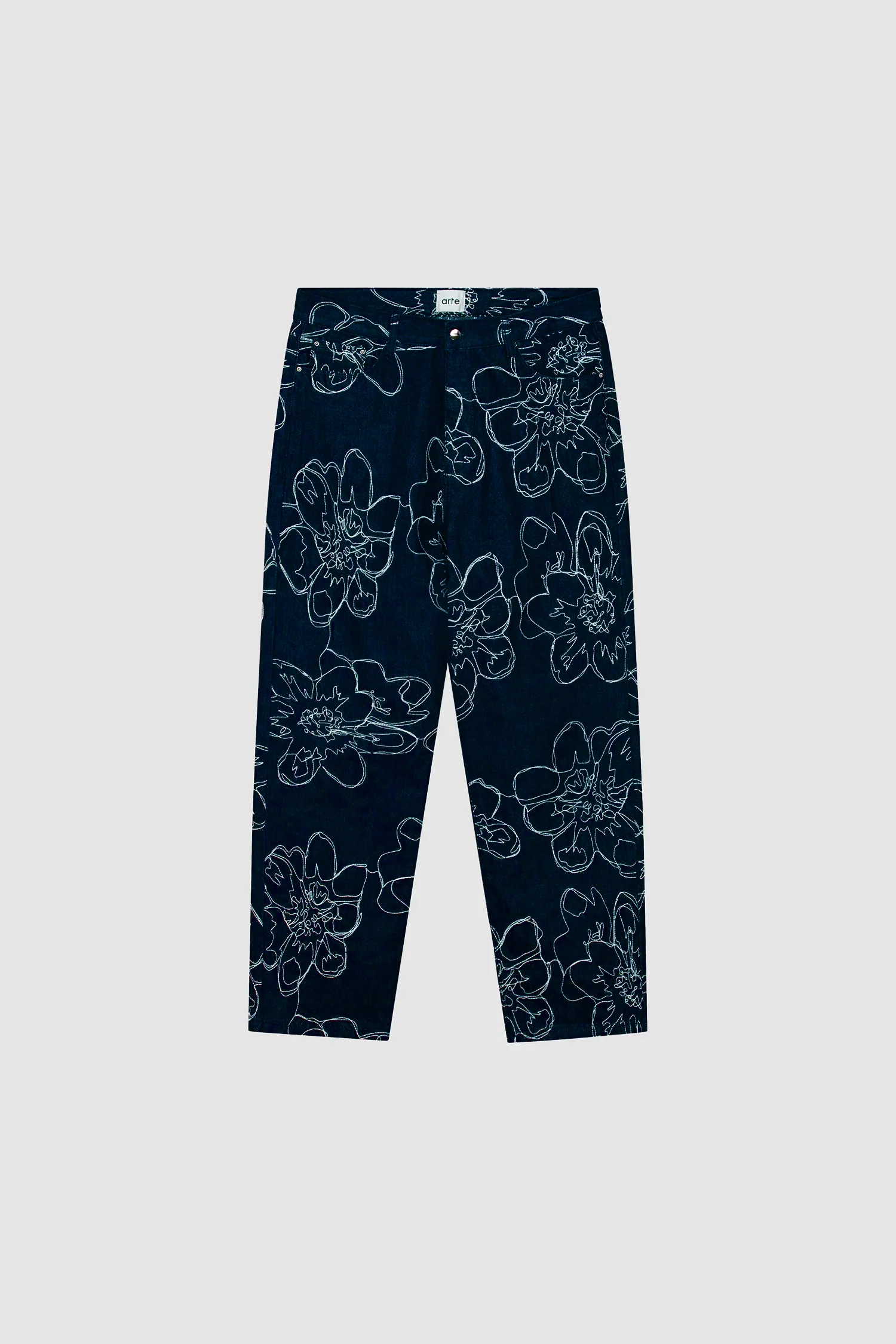 Pantalon à points de fleurs - Marine - Image 9