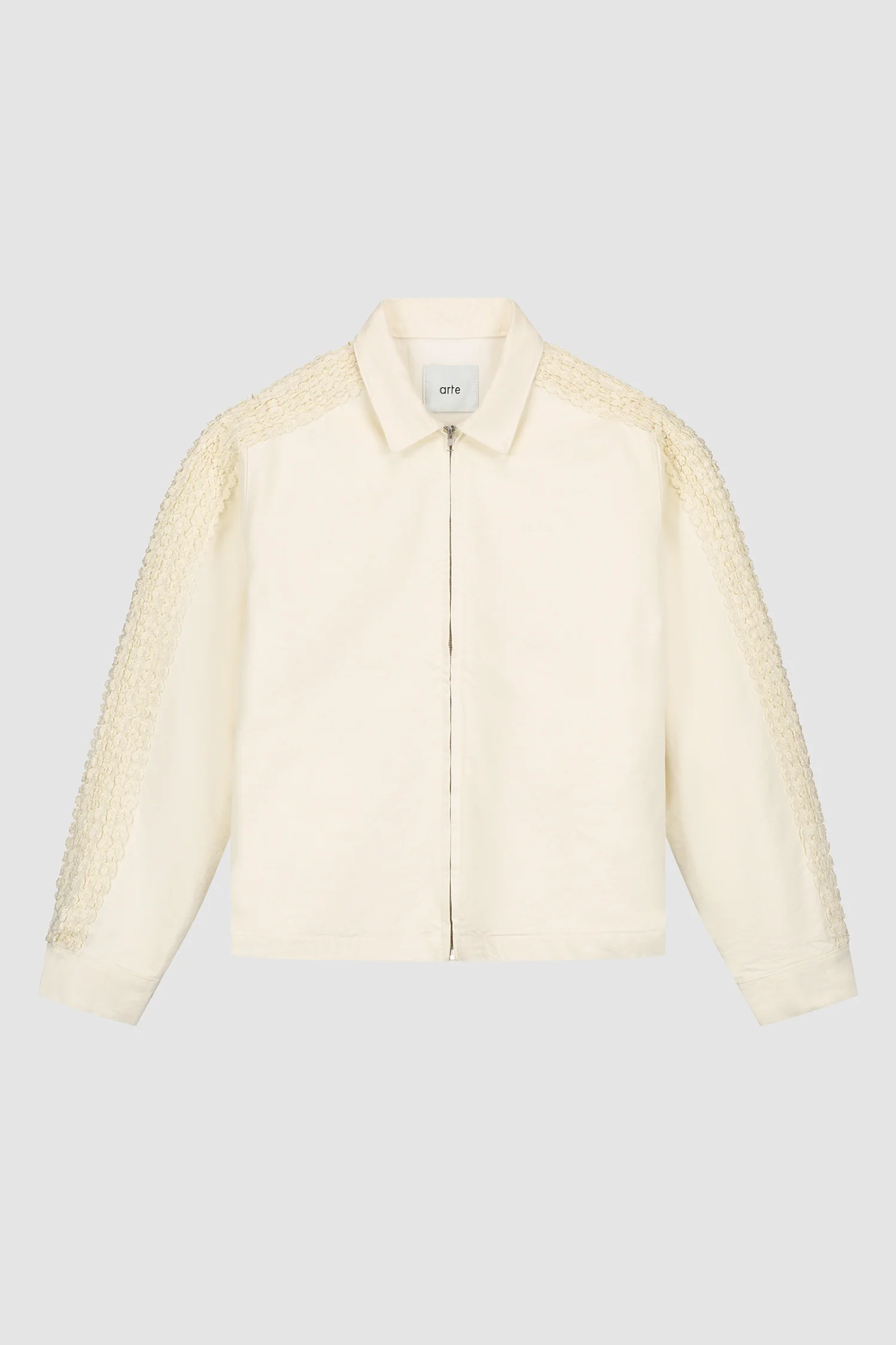 Veste à bandes fleuries - Crème - Image 8