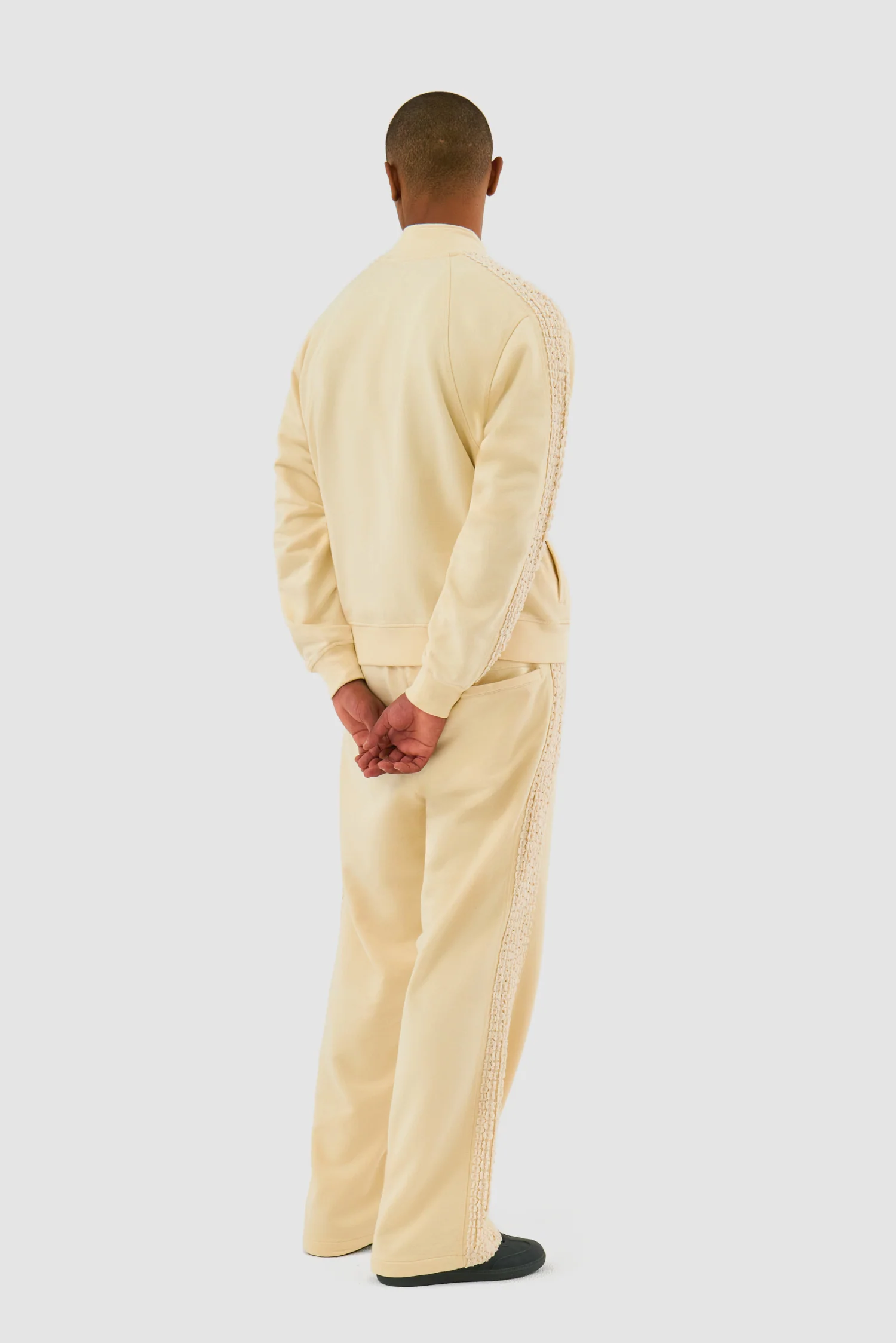 Veste à bandes fleuries - Crème - Image 6