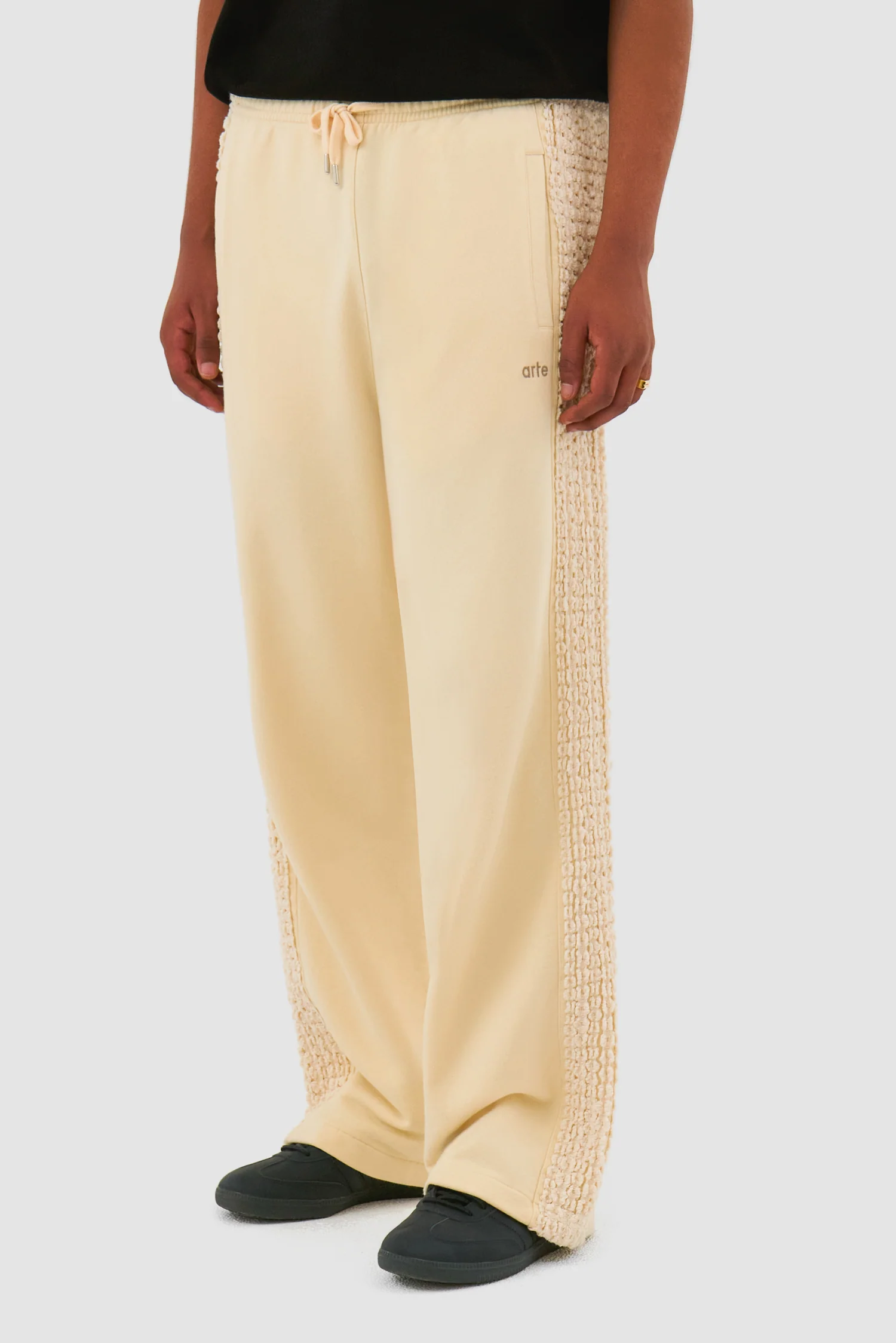 Pantalon à bandes fleuries - Crème - Image 7