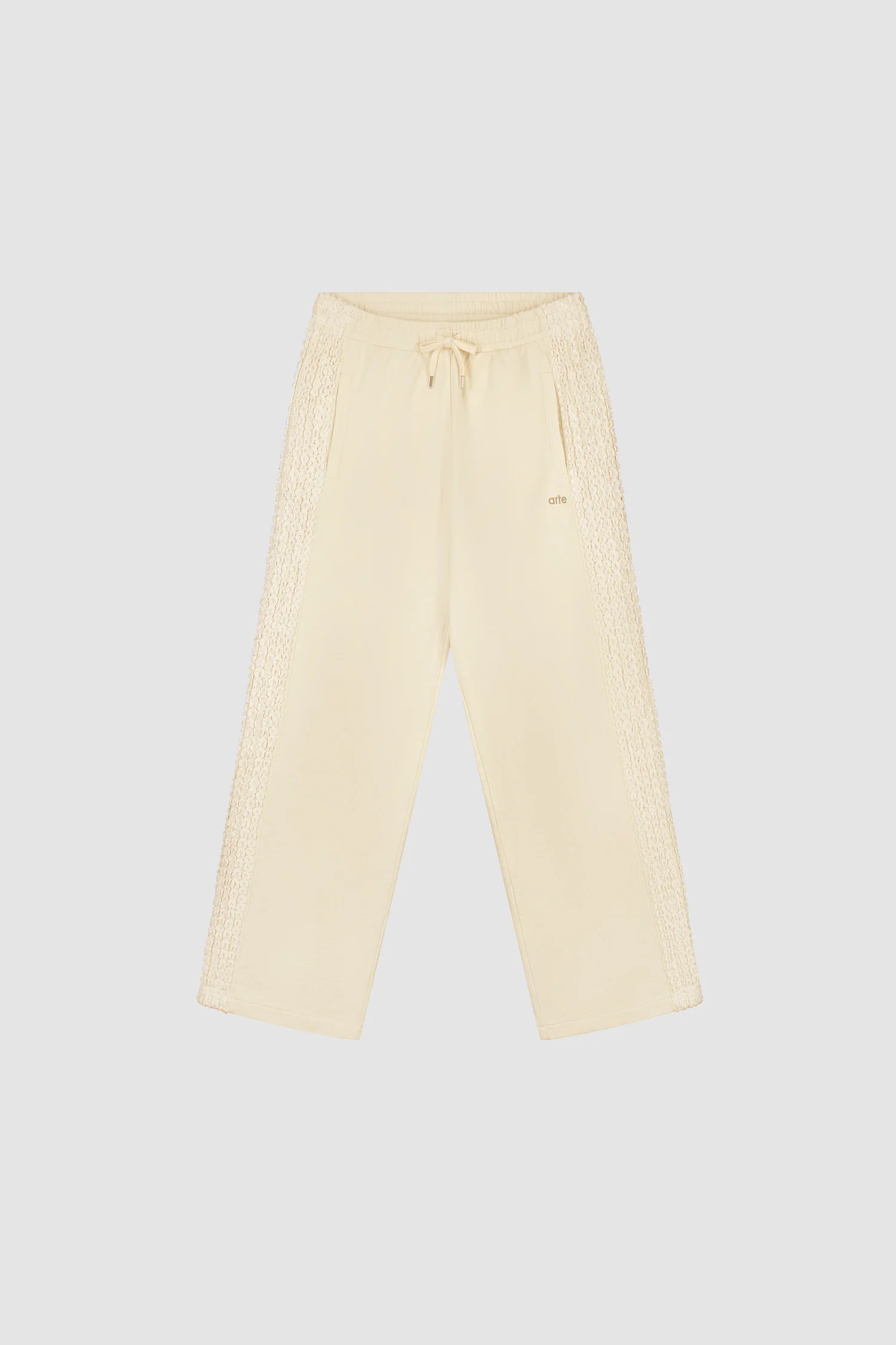 Pantalon à bandes fleuries - Crème - Image 9