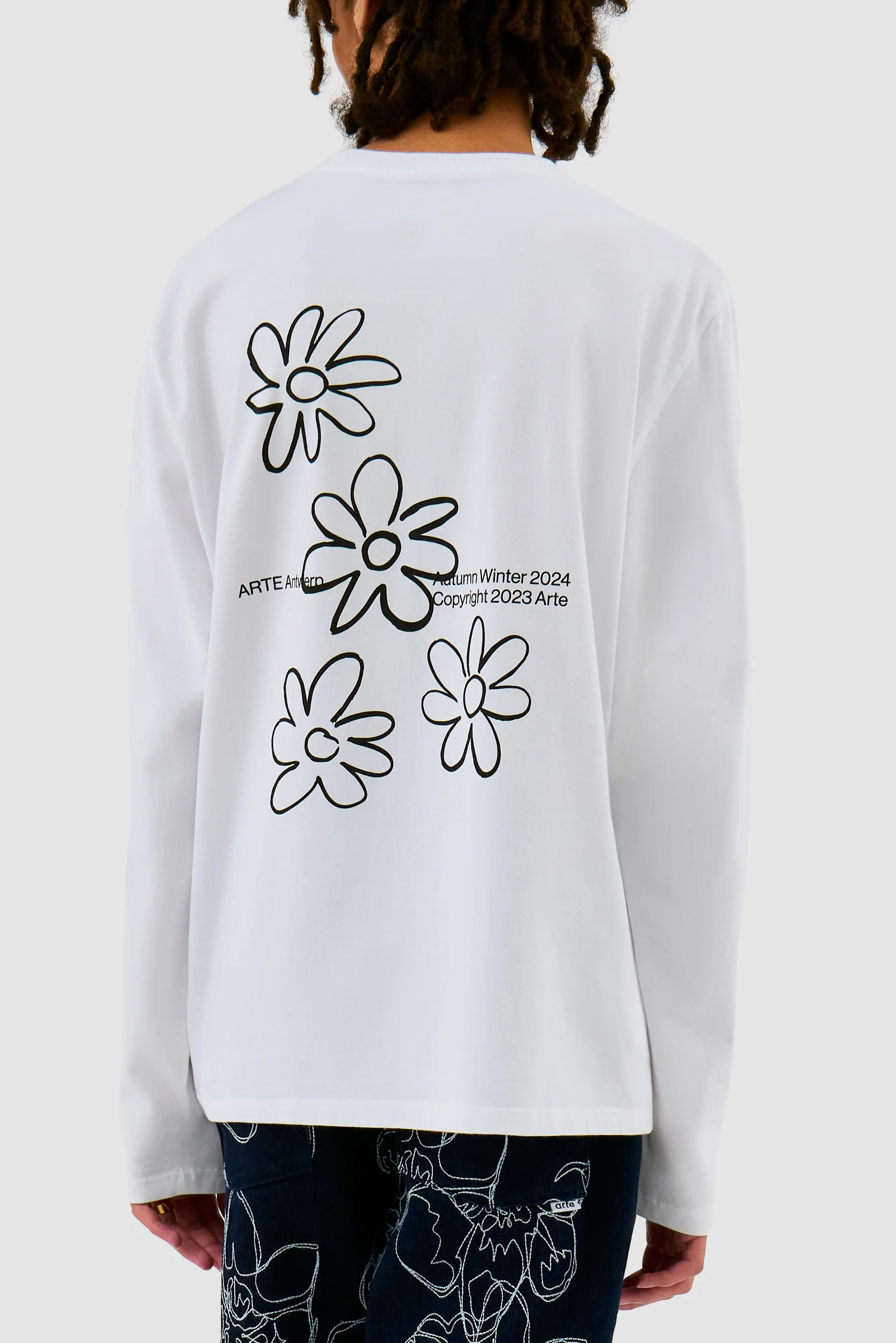Manches longues à fleurs - Blanc - Image 7
