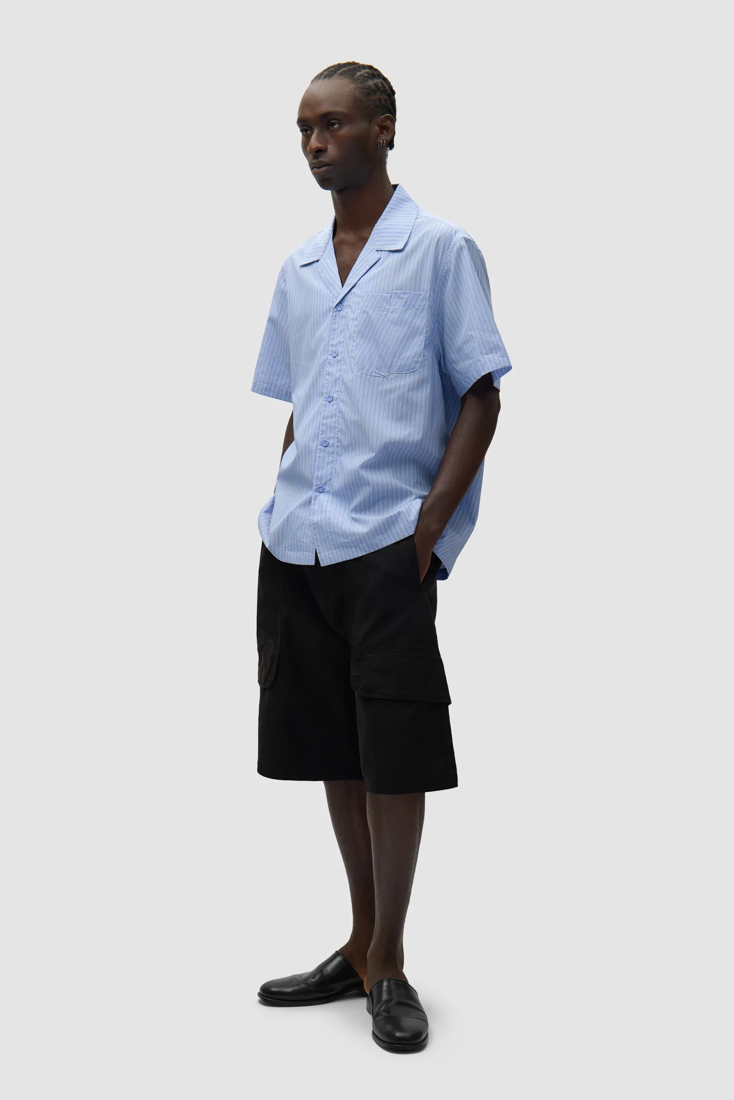 Chemise à poche plissée - Rayée - Image 5